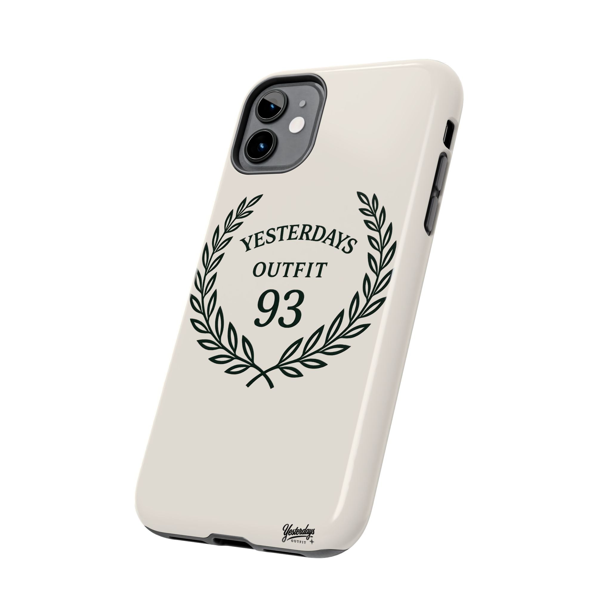 Yesterdays Outfit 93 phone case | laurel wreath graphic