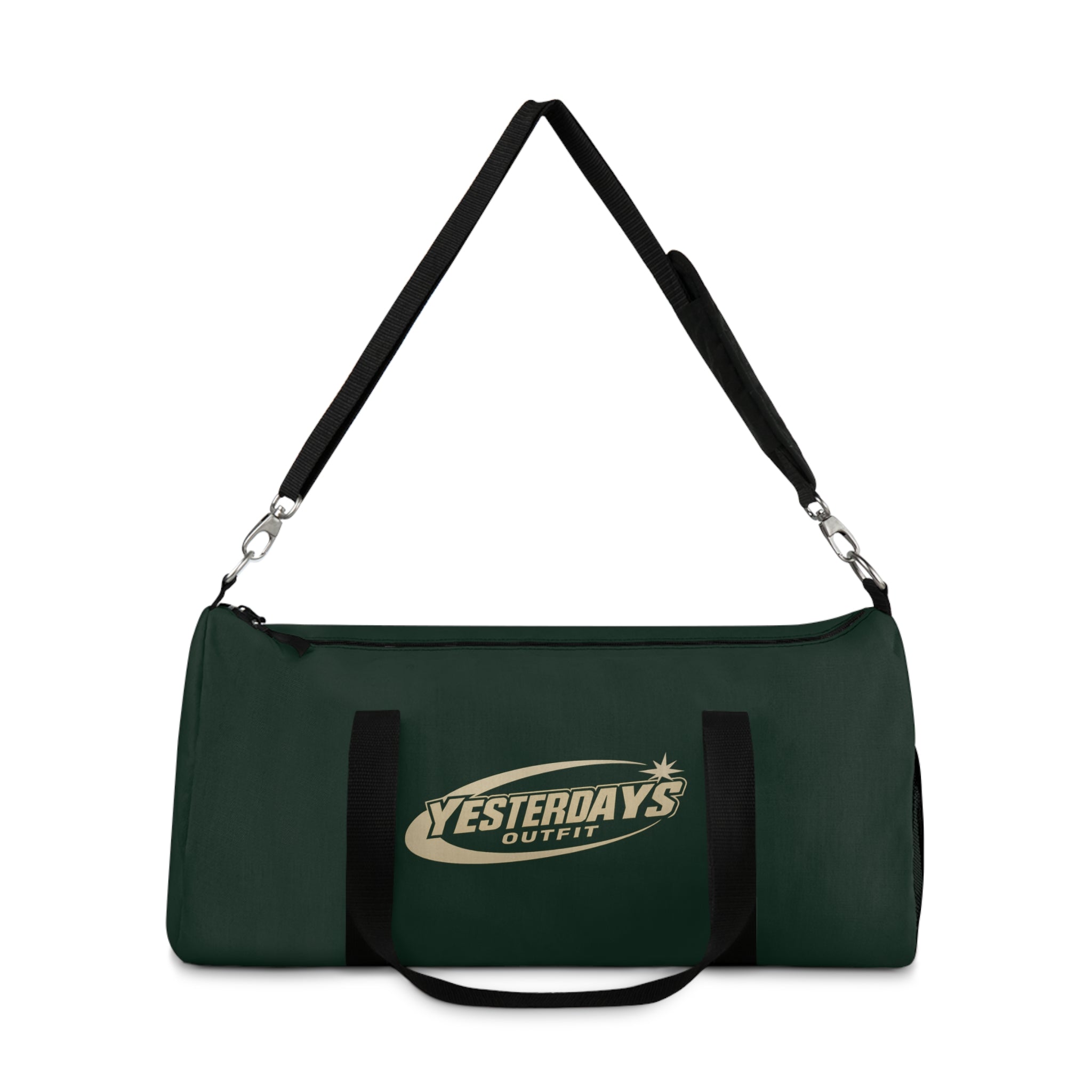 Yesterdays Outfit Logo Duffel Bag | Green Travel Gym Weekender