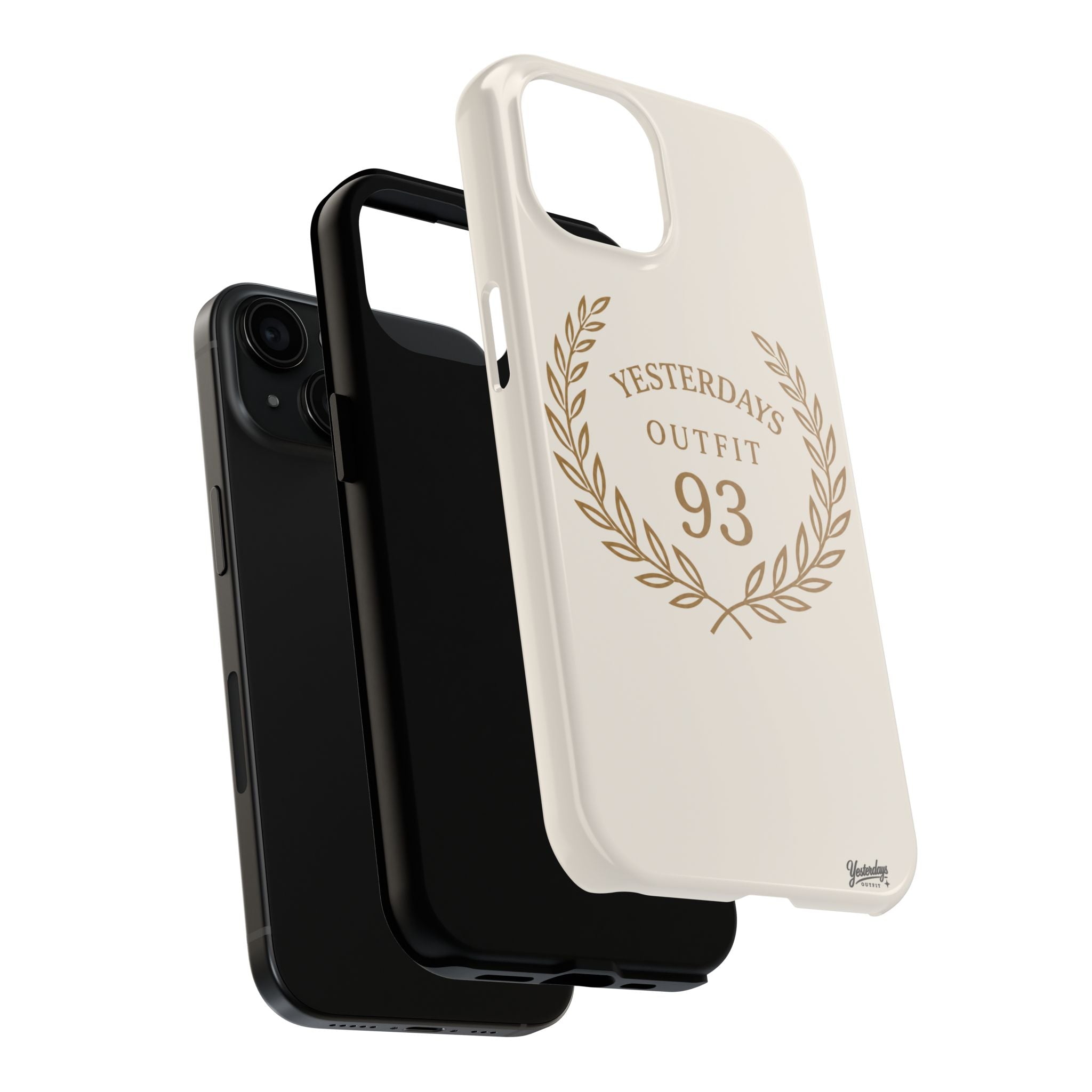 Yesterdays Outfit 93 phone case | laurel wreath vintage number design