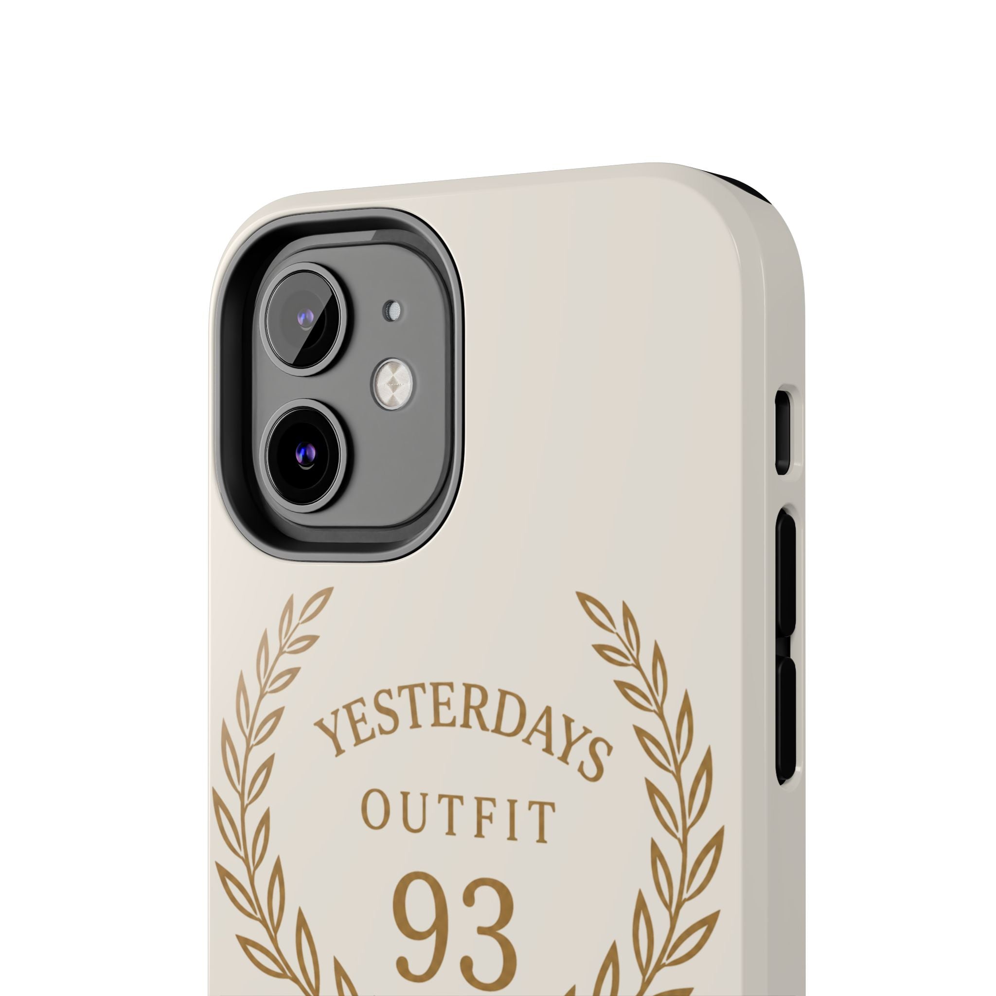 Yesterdays Outfit 93 phone case | laurel wreath vintage number design