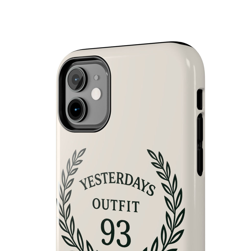 Yesterdays Outfit 93 phone case | laurel wreath graphic