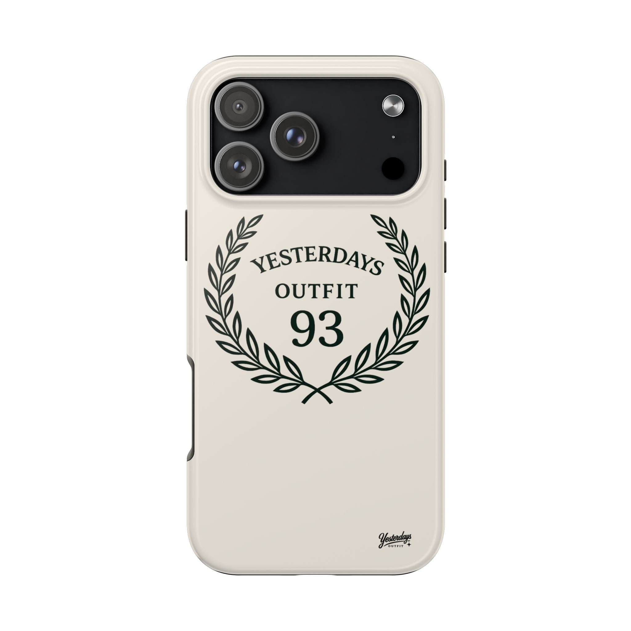 Yesterdays Outfit 93 phone case | laurel wreath graphic