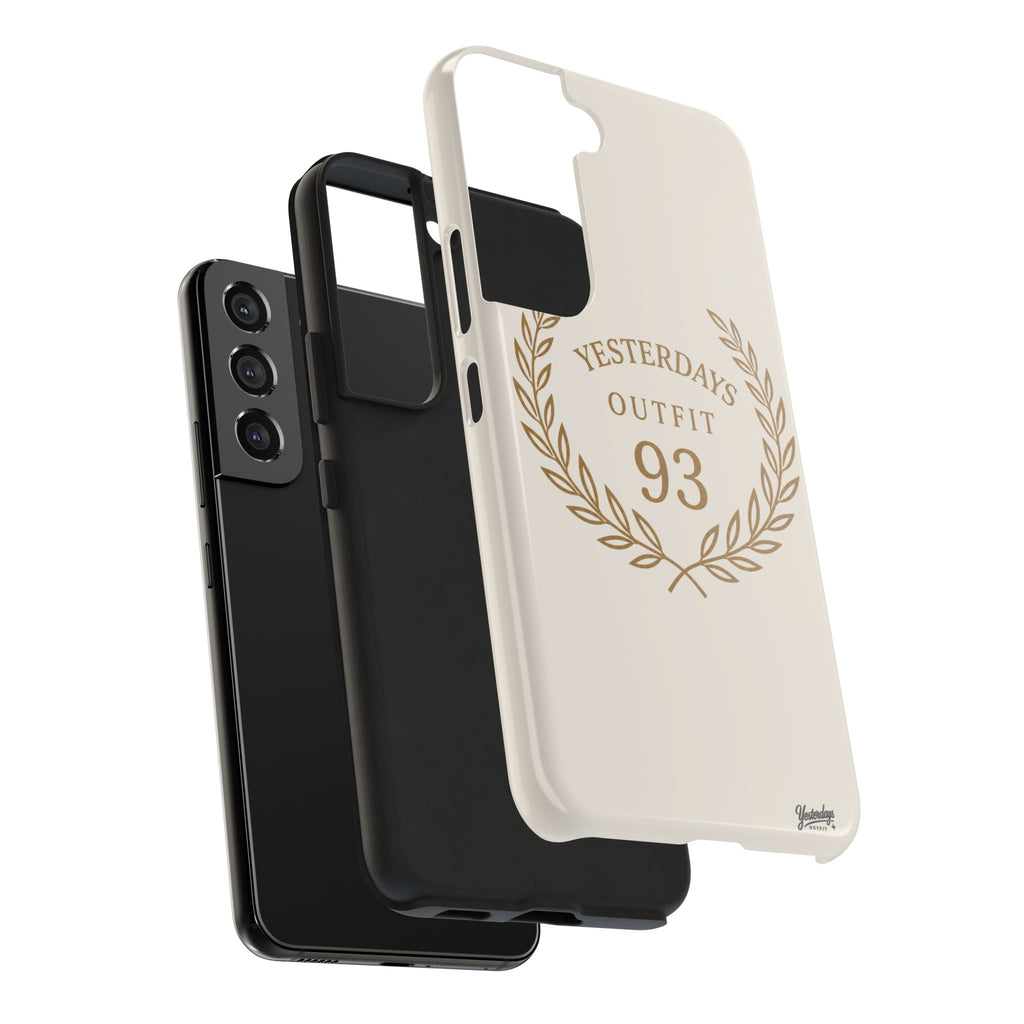 Yesterdays Outfit 93 phone case | laurel wreath vintage number design