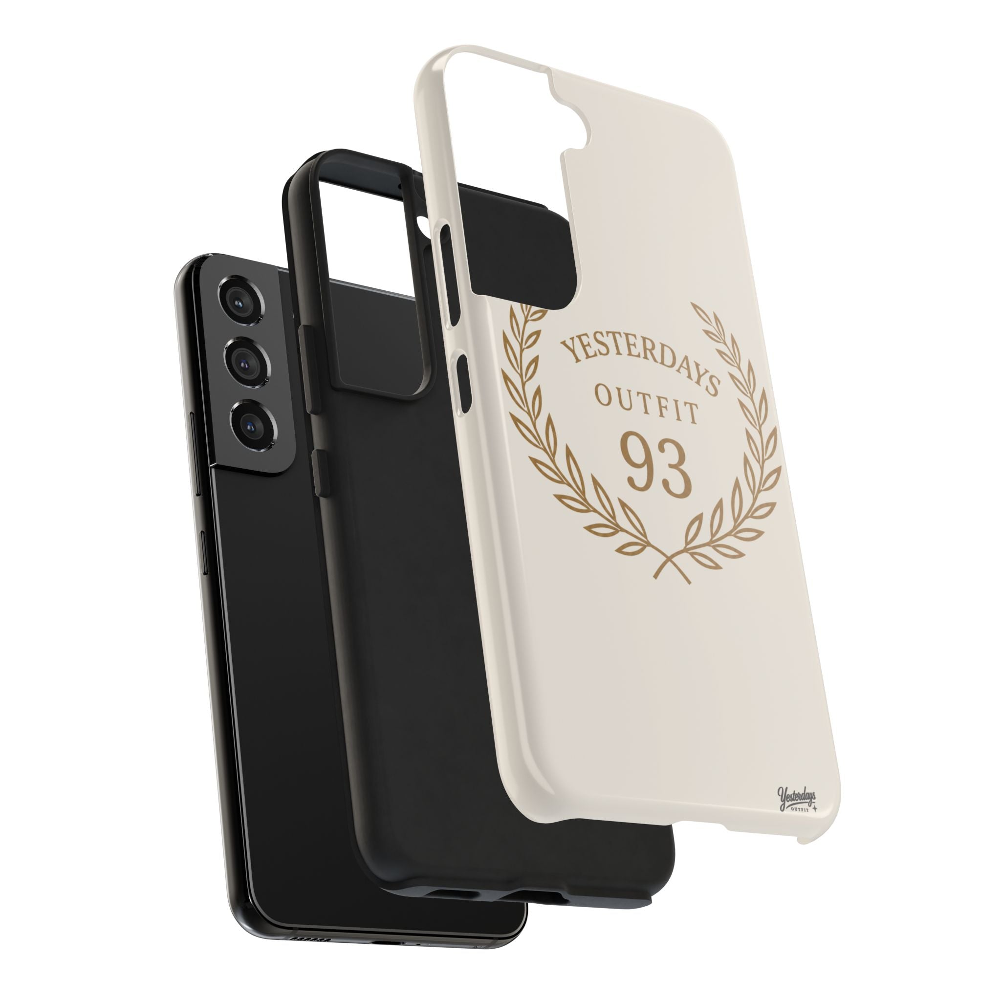 Yesterdays Outfit 93 phone case | laurel wreath vintage number design