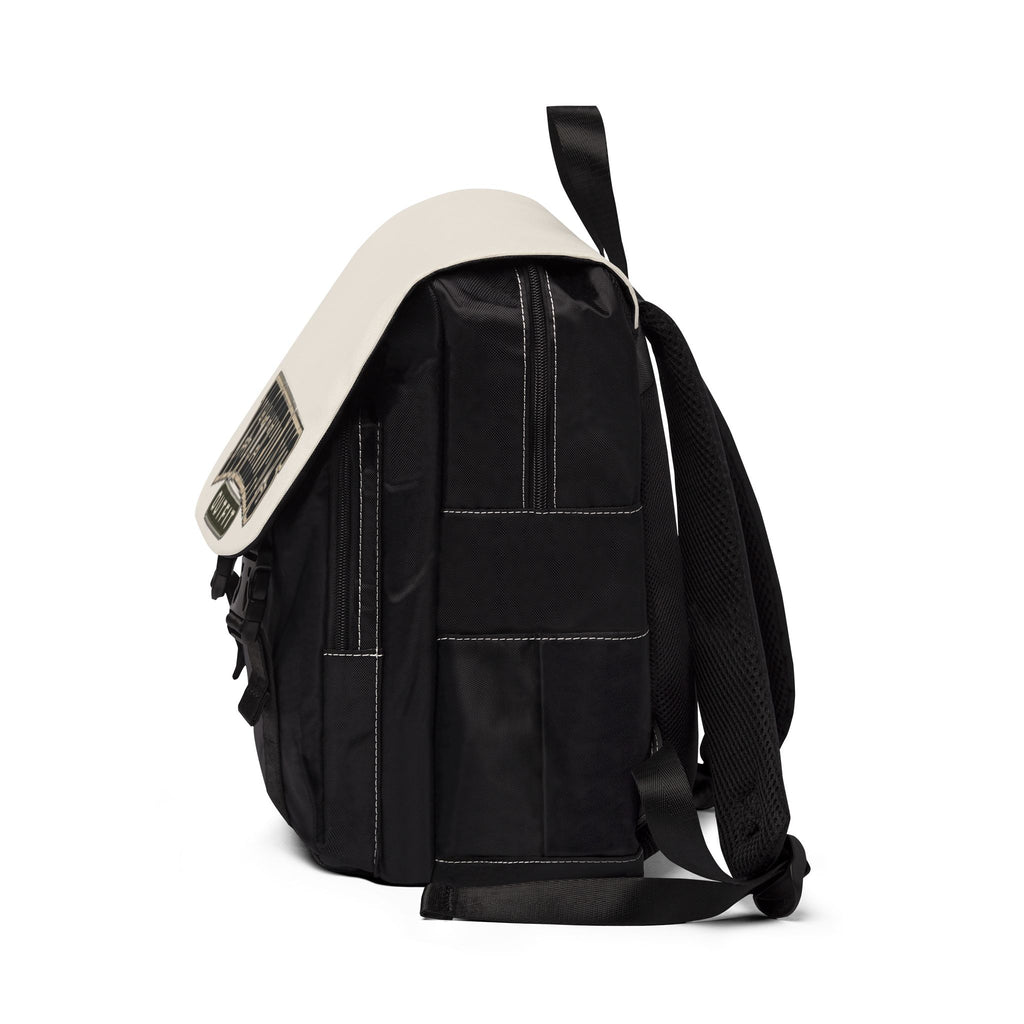 Yesterdays Outfit Graphic Backpack | Canvas Flap School Bag