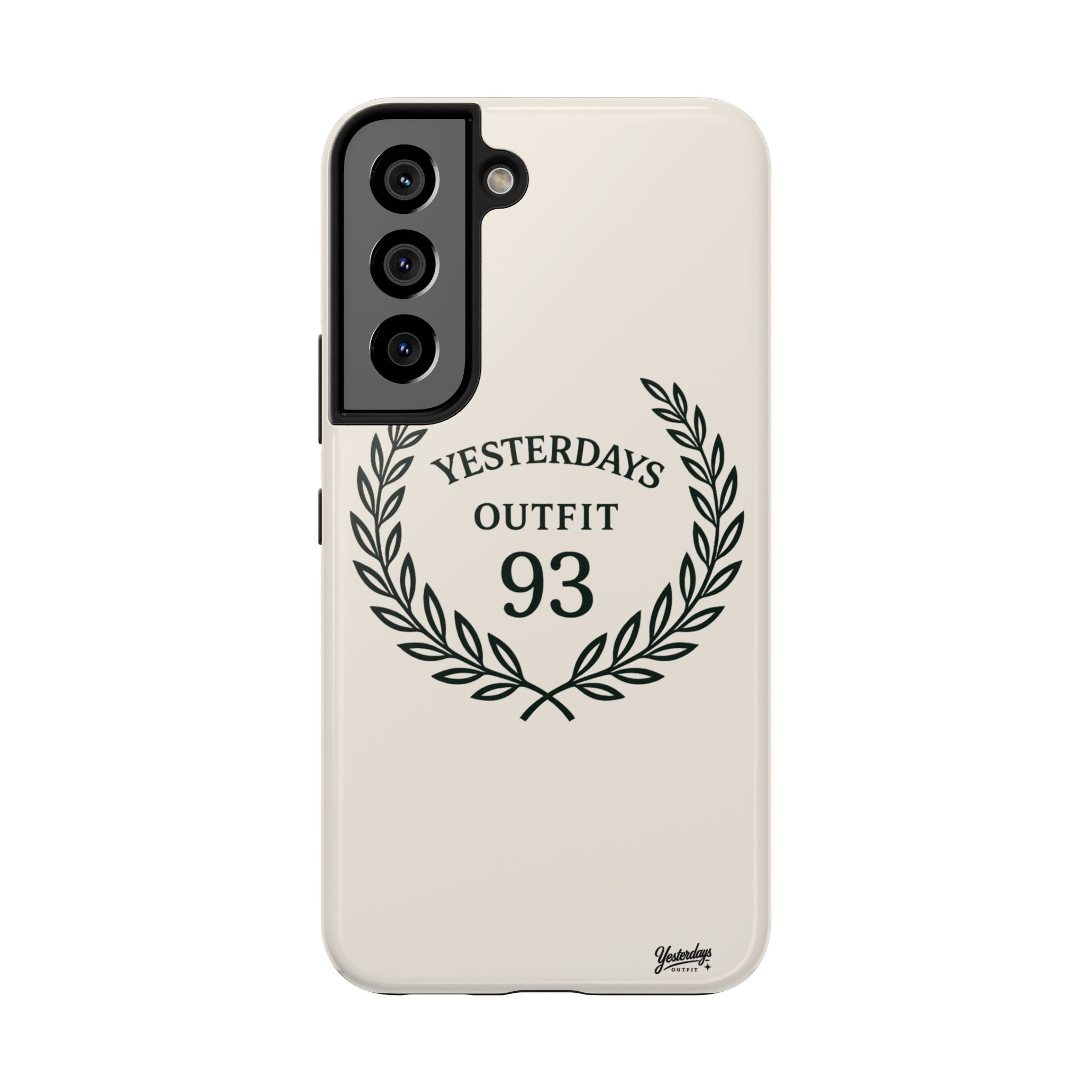 Yesterdays Outfit 93 phone case | laurel wreath graphic