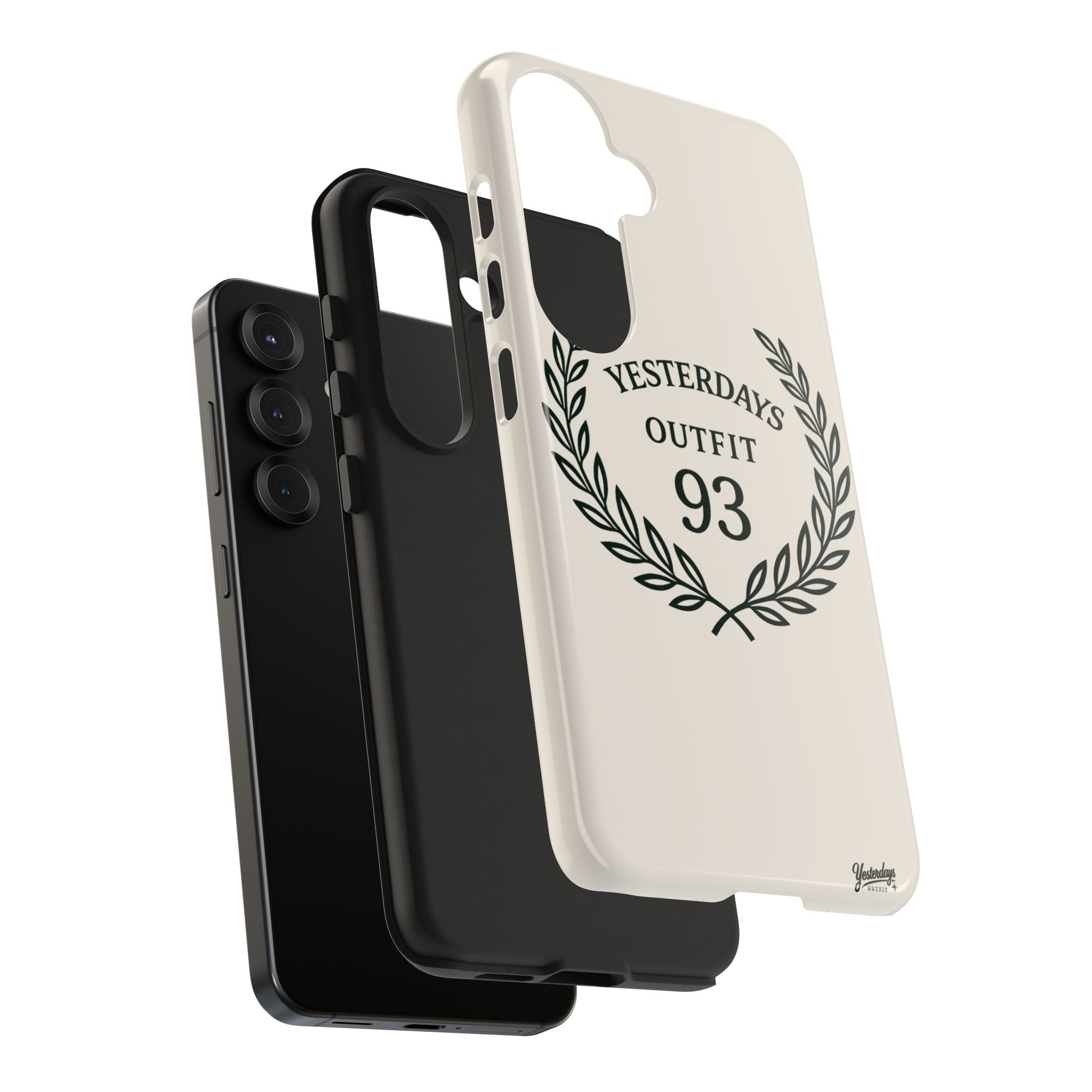 Yesterdays Outfit 93 phone case | laurel wreath graphic