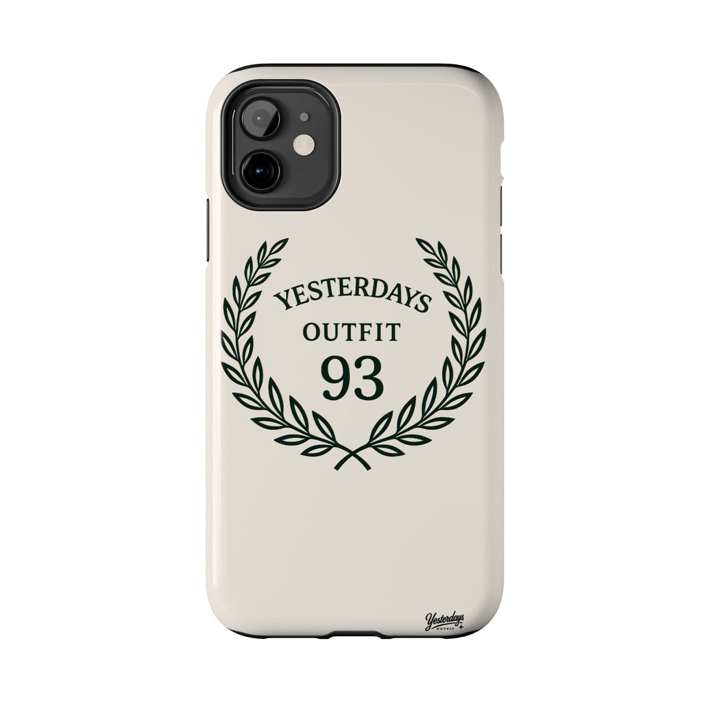 Yesterdays Outfit 93 phone case | laurel wreath graphic