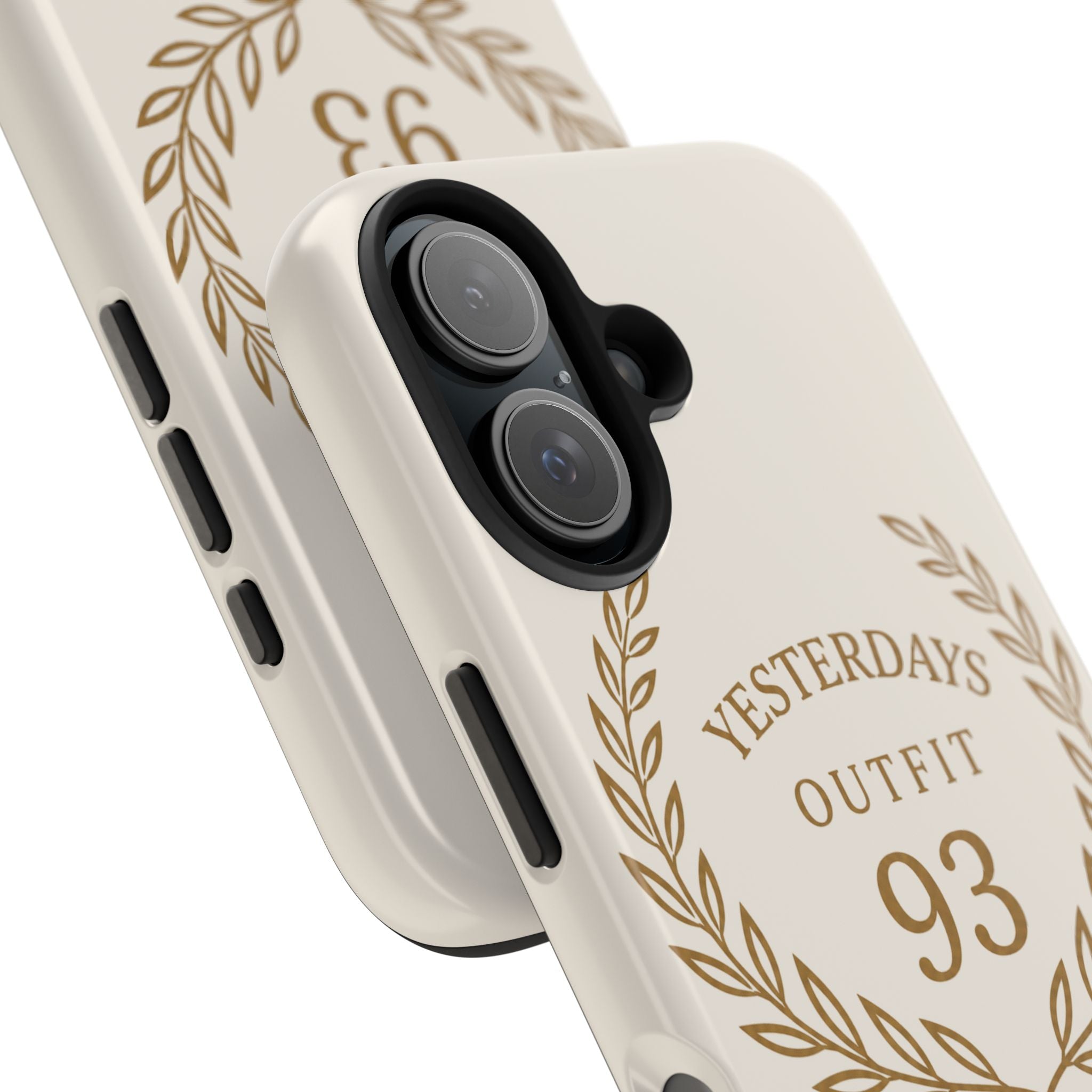Yesterdays Outfit 93 phone case | laurel wreath vintage number design