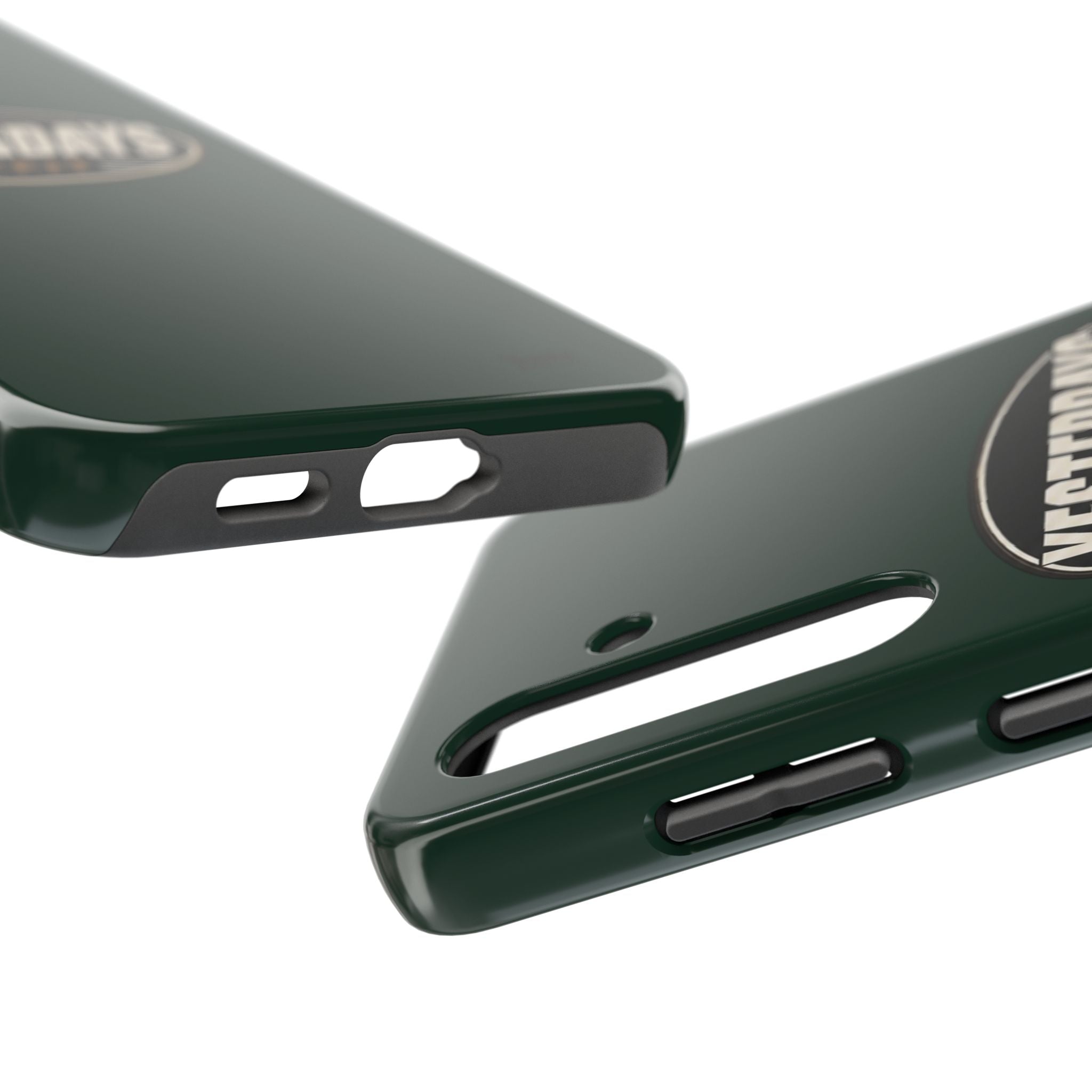 Yesterdays Outfit Logo Tough Phone Case | Retro Oval Badge, Dark Green