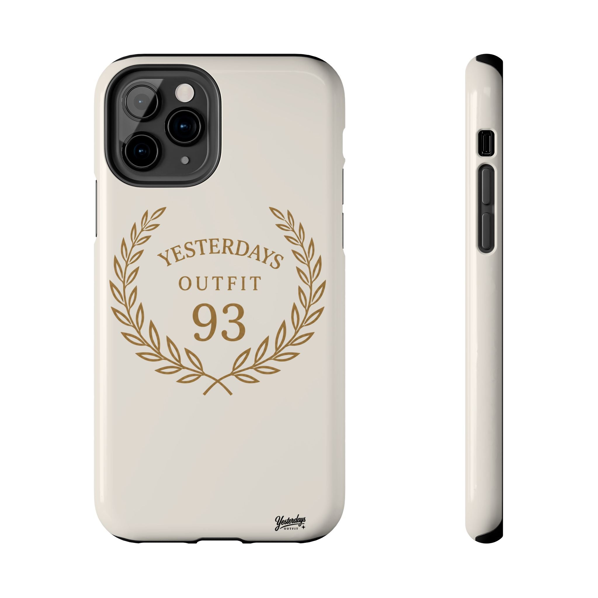 Yesterdays Outfit 93 phone case | laurel wreath vintage number design