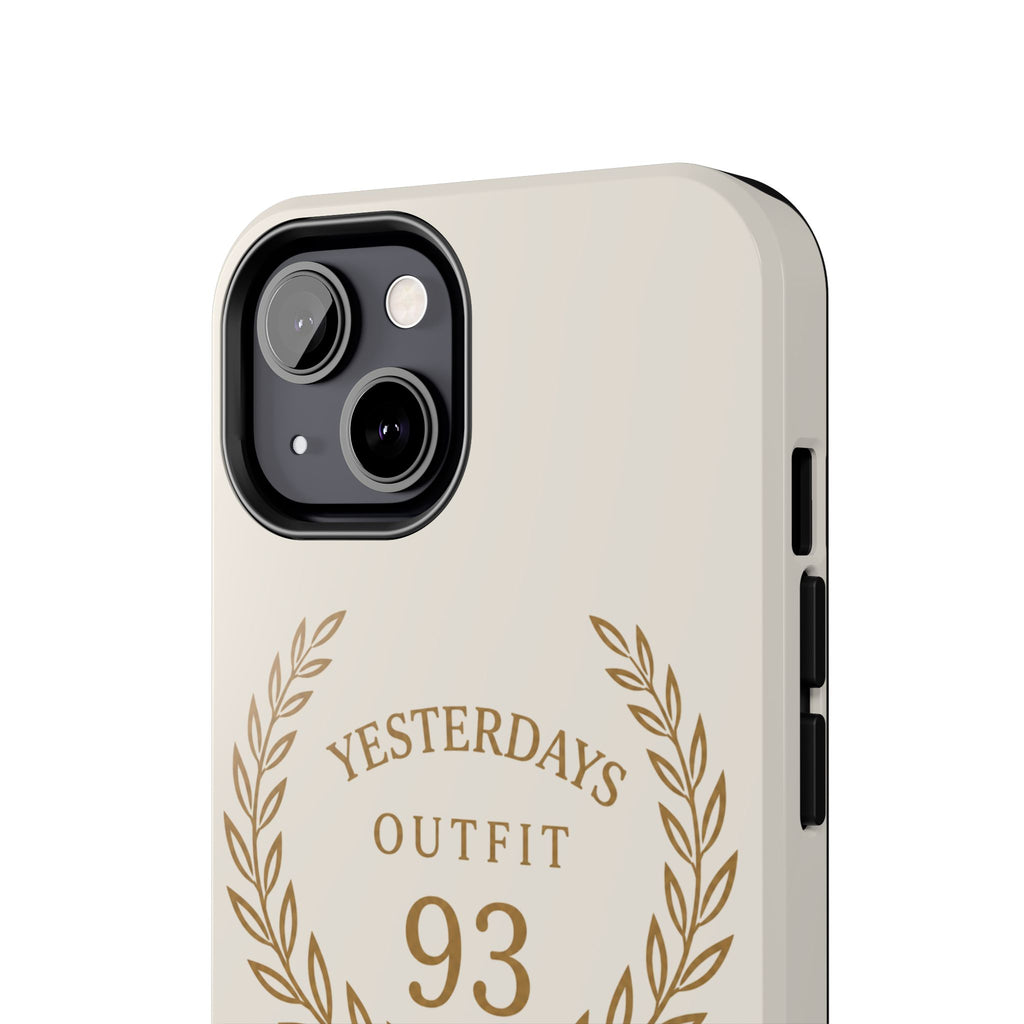 Yesterdays Outfit 93 phone case | laurel wreath vintage number design