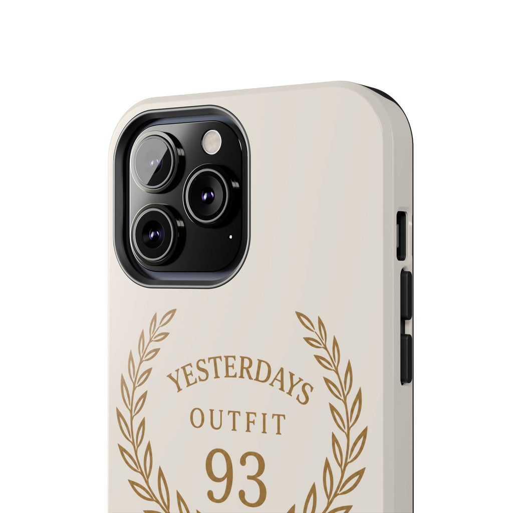 Yesterdays Outfit 93 phone case | laurel wreath vintage number design