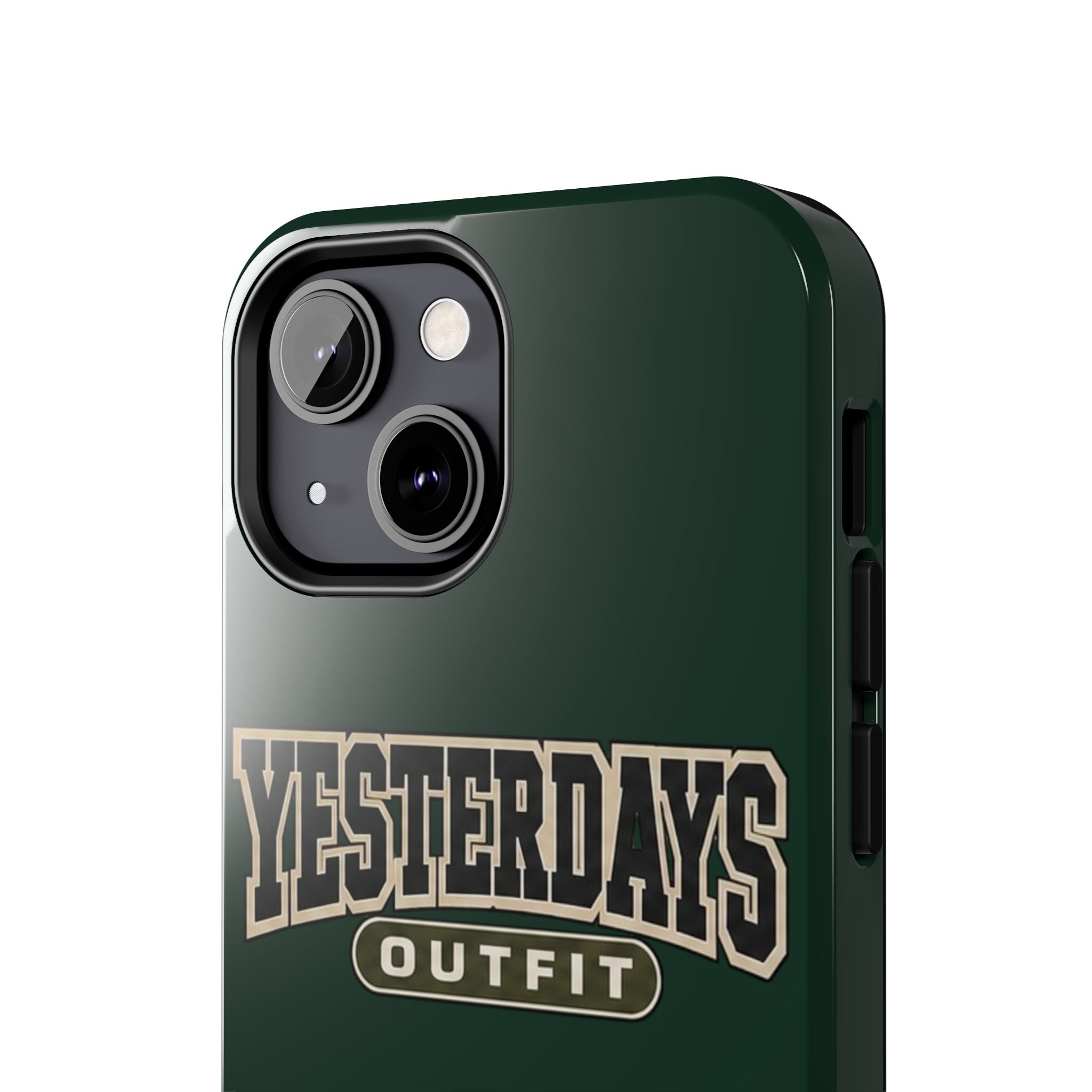 Yesterdays Outfit phone case | Retro collegiate logo, tough protective case