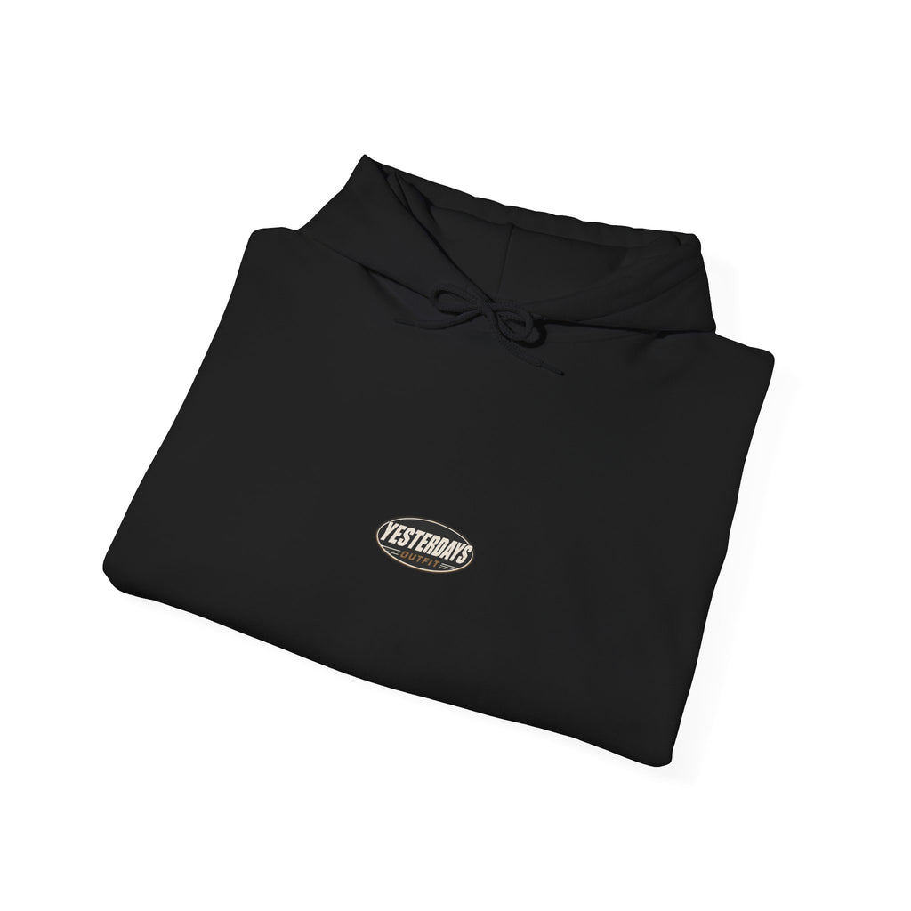 Small Oval Logo Hoodie | Minimal Graphic Front and Sleeve
