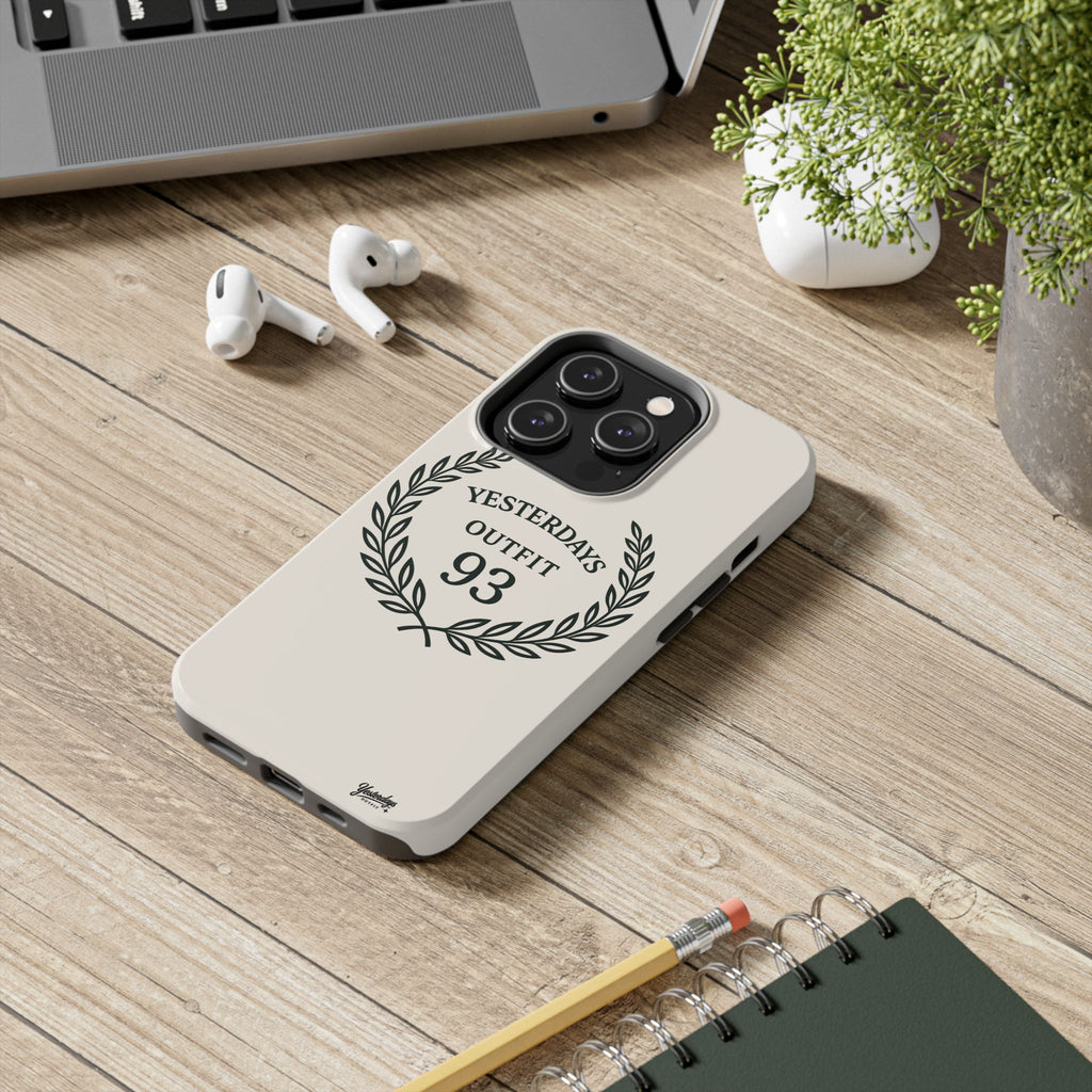 Yesterdays Outfit 93 phone case | laurel wreath graphic