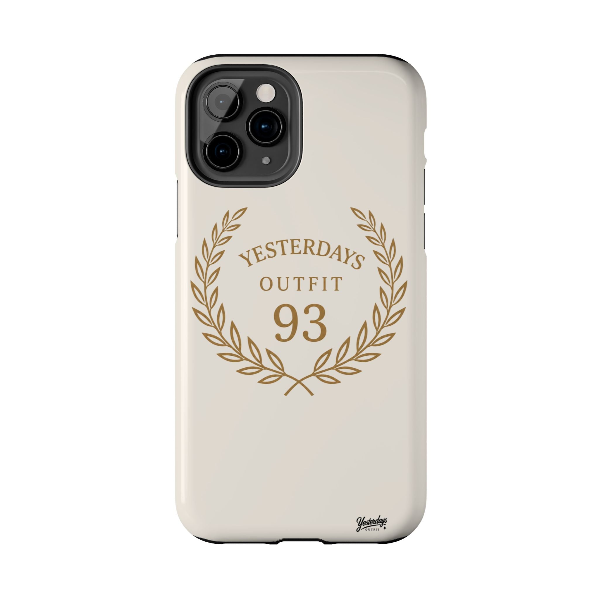 Yesterdays Outfit 93 phone case | laurel wreath vintage number design