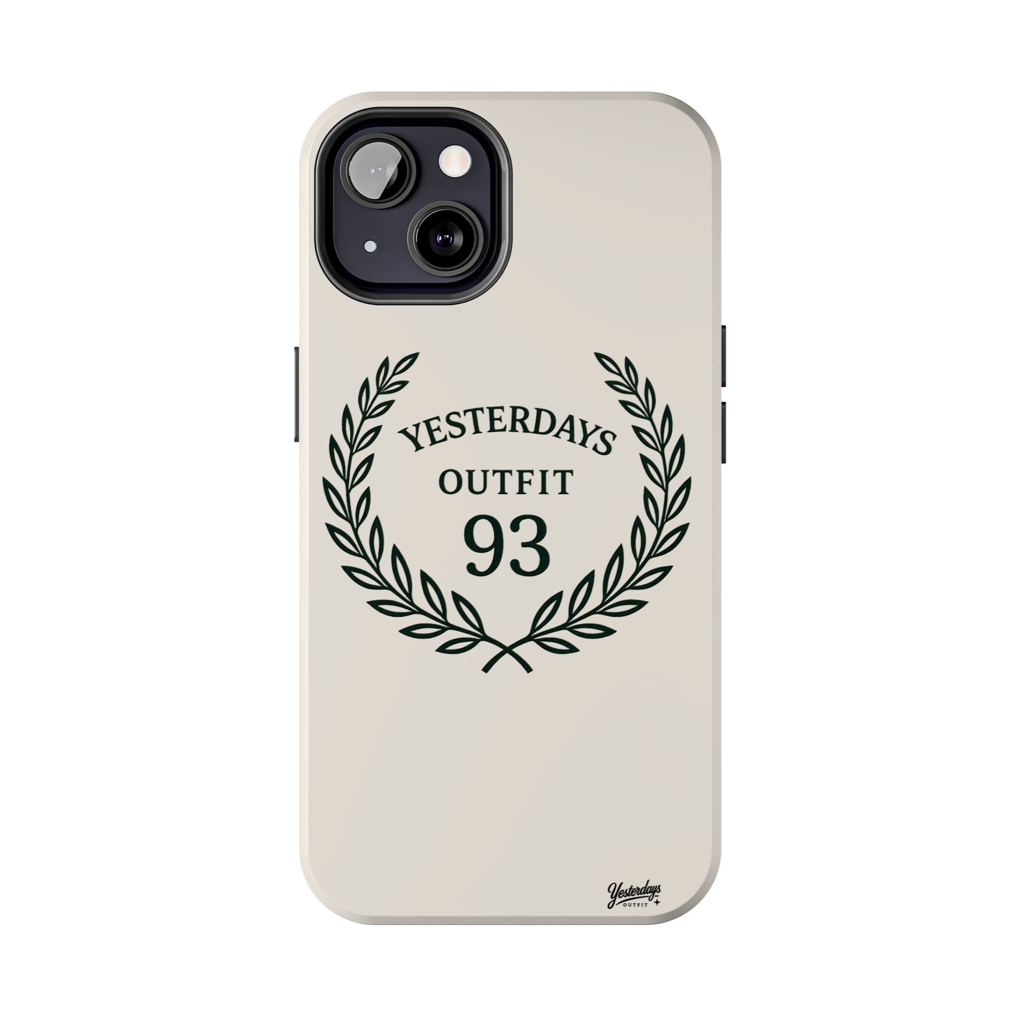 Yesterdays Outfit 93 phone case | laurel wreath graphic