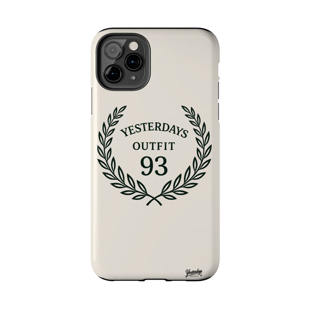 Yesterdays Outfit 93 phone case | laurel wreath graphic