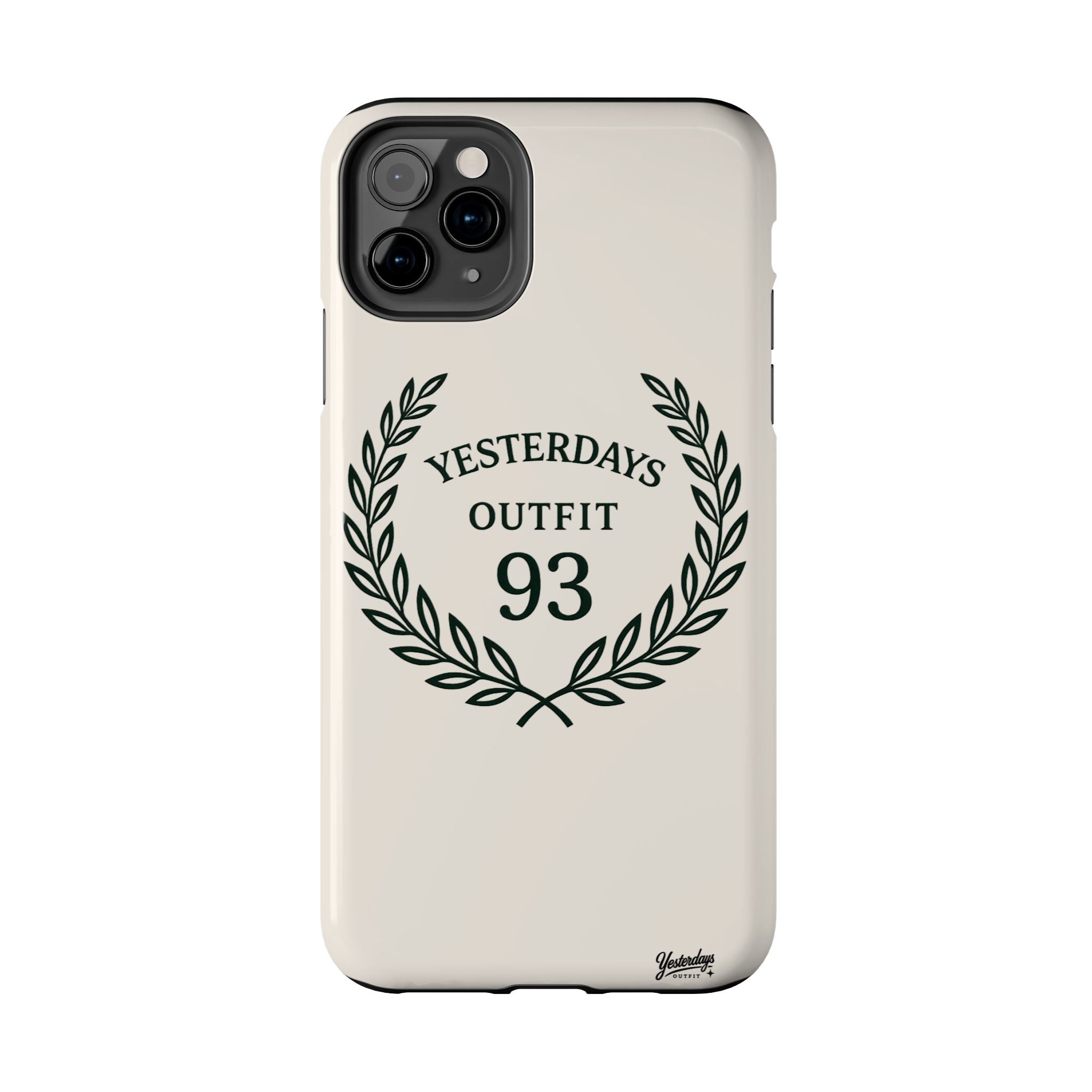 Yesterdays Outfit 93 phone case | laurel wreath graphic