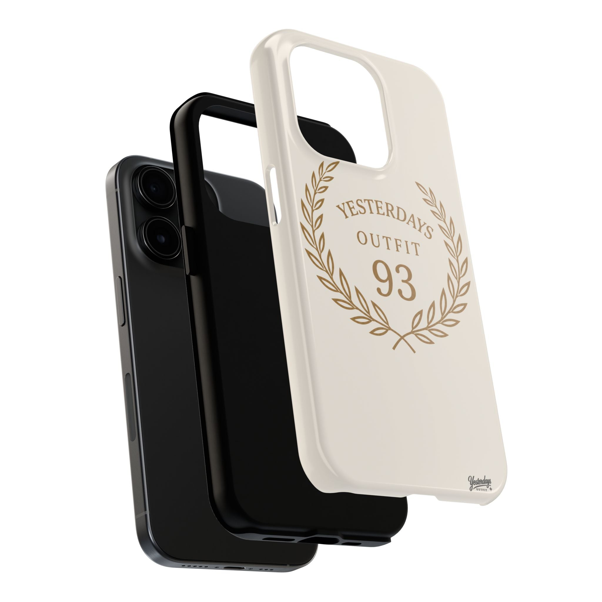 Yesterdays Outfit 93 phone case | laurel wreath vintage number design