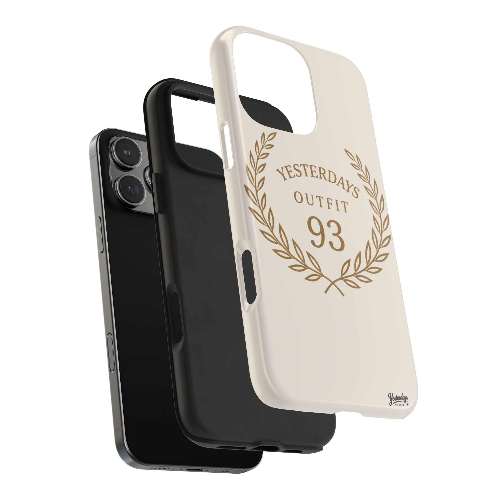 Yesterdays Outfit 93 phone case | laurel wreath vintage number design