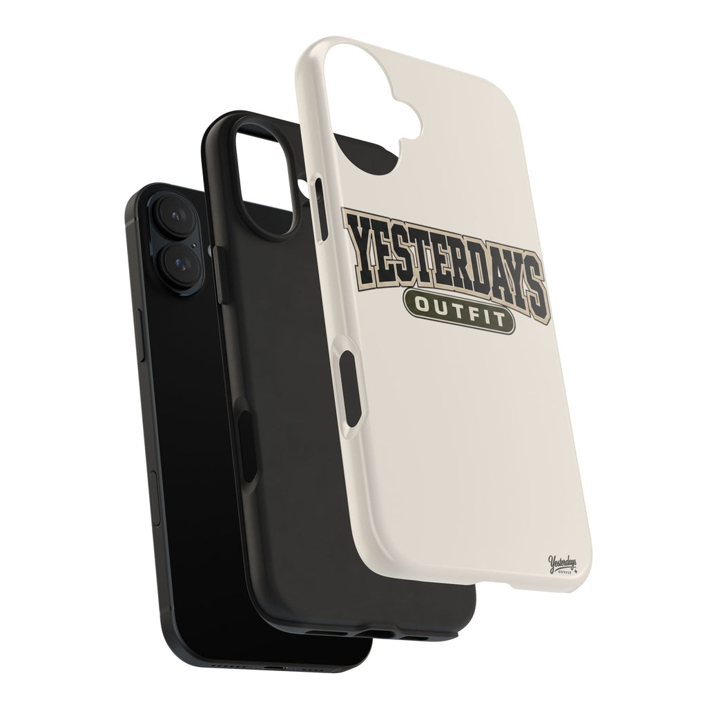 Yesterdays Outfit Phone Case | Retro Collegiate Logo, Tough Phone Case