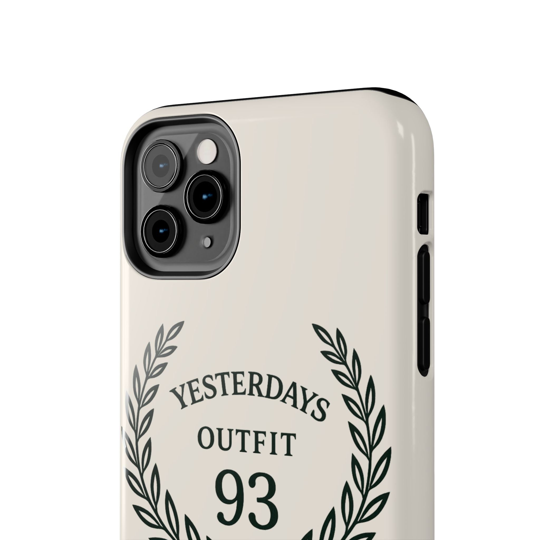 Yesterdays Outfit 93 phone case | laurel wreath graphic