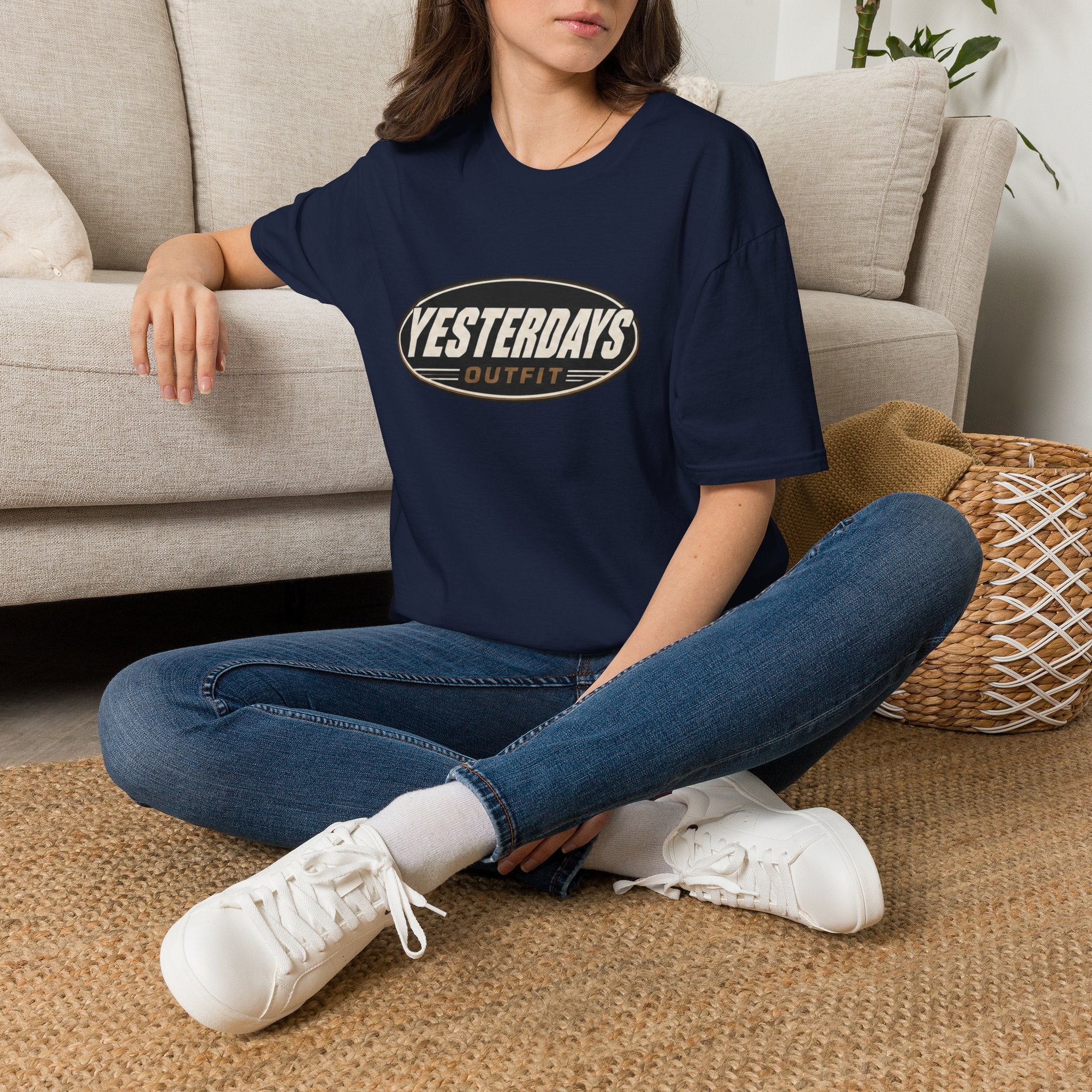 Yesterdays Outfit logo T-Shirt | Vintage oval graphic tee