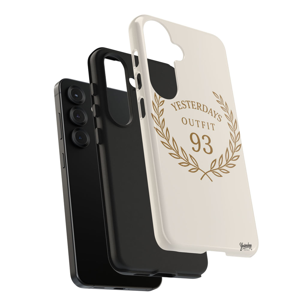 Yesterdays Outfit 93 phone case | laurel wreath vintage number design
