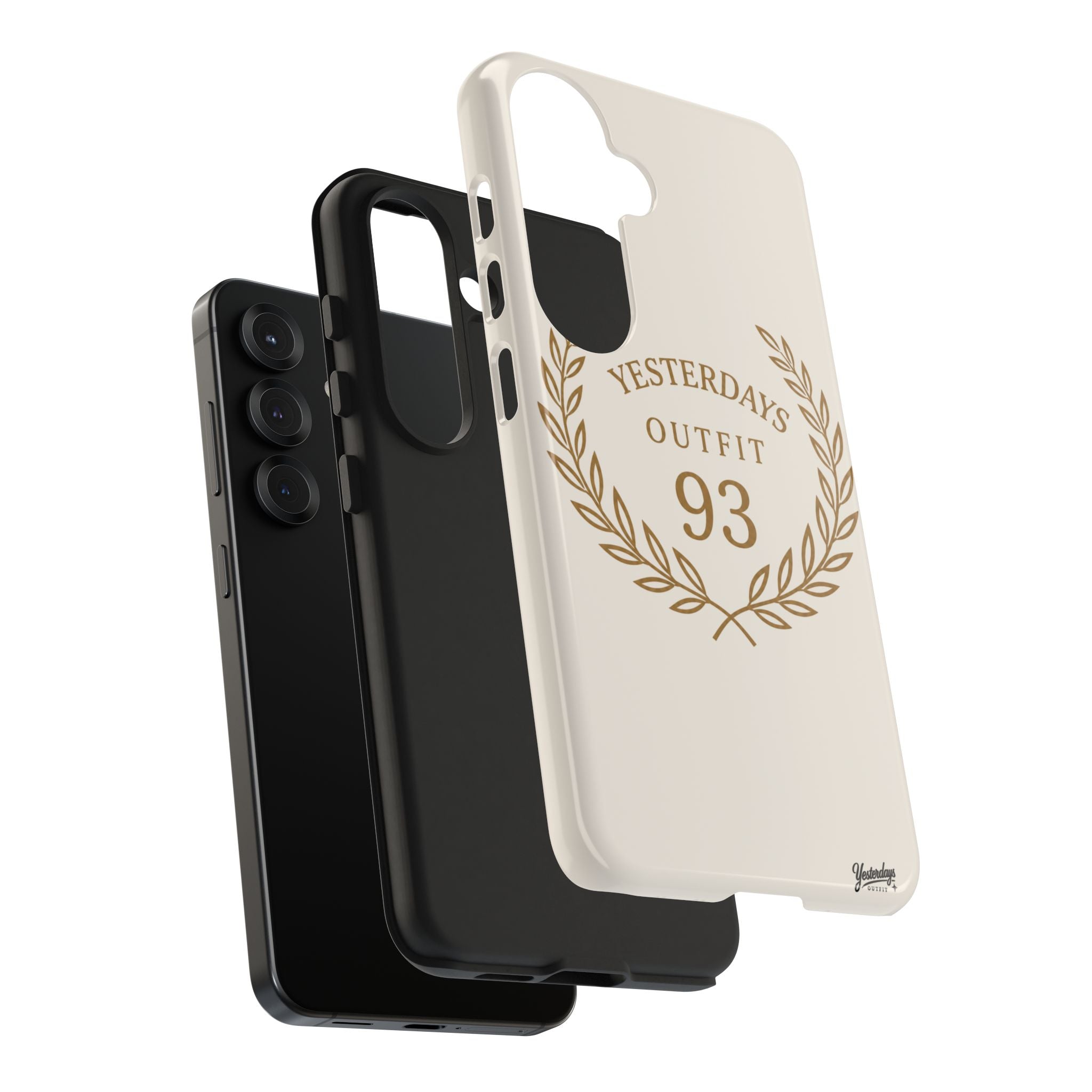 Yesterdays Outfit 93 phone case | laurel wreath vintage number design