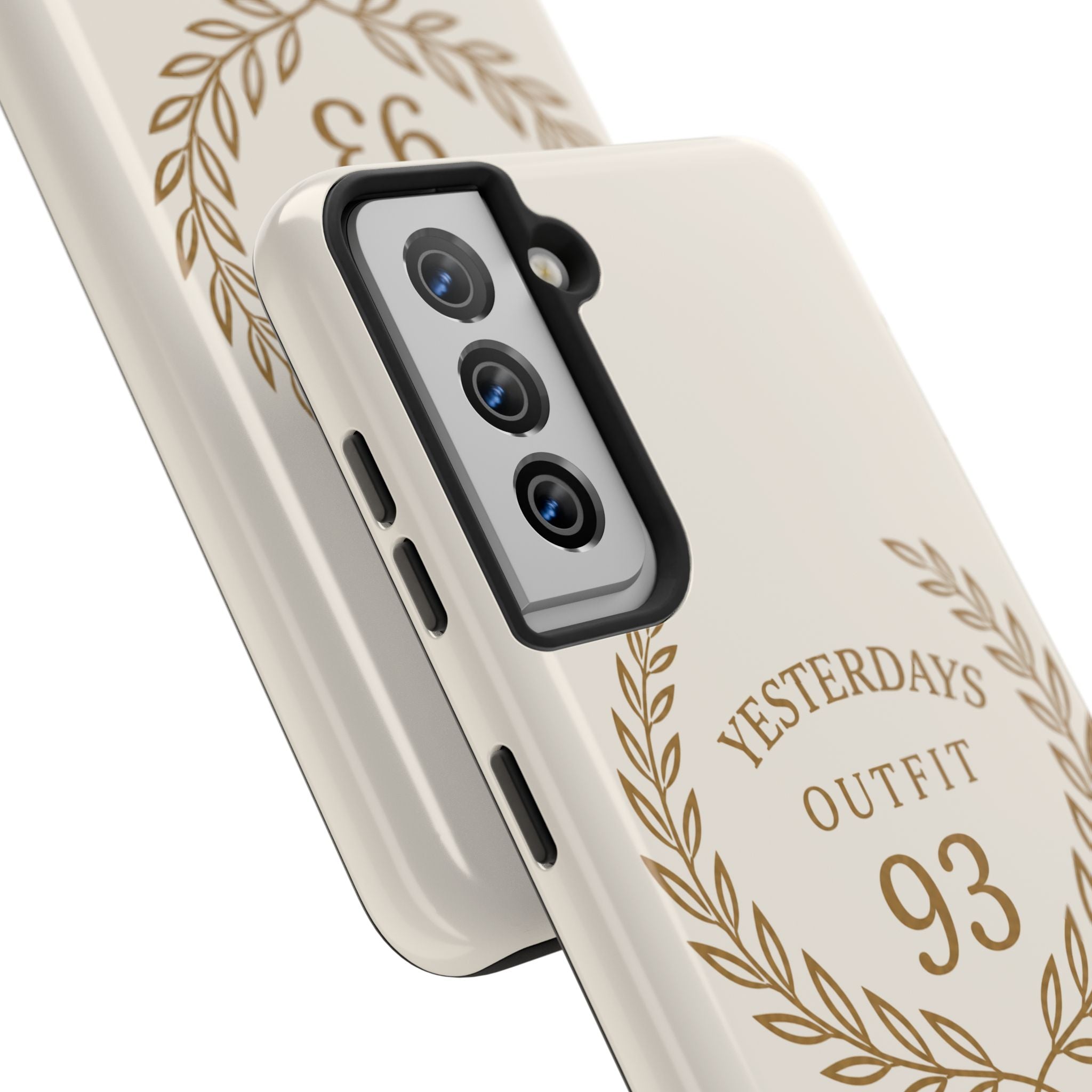 Yesterdays Outfit 93 phone case | laurel wreath vintage number design