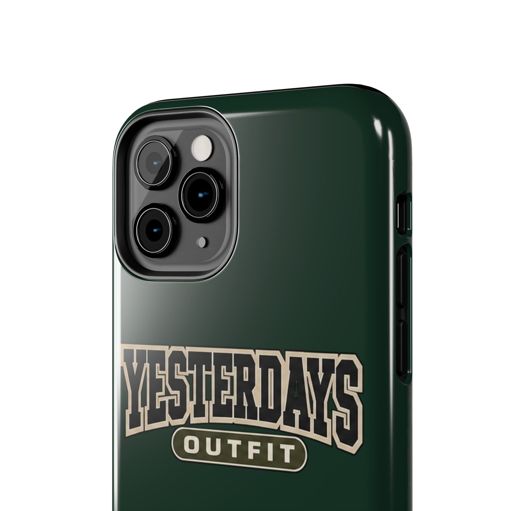 Yesterdays Outfit phone case | Retro collegiate logo, tough protective case