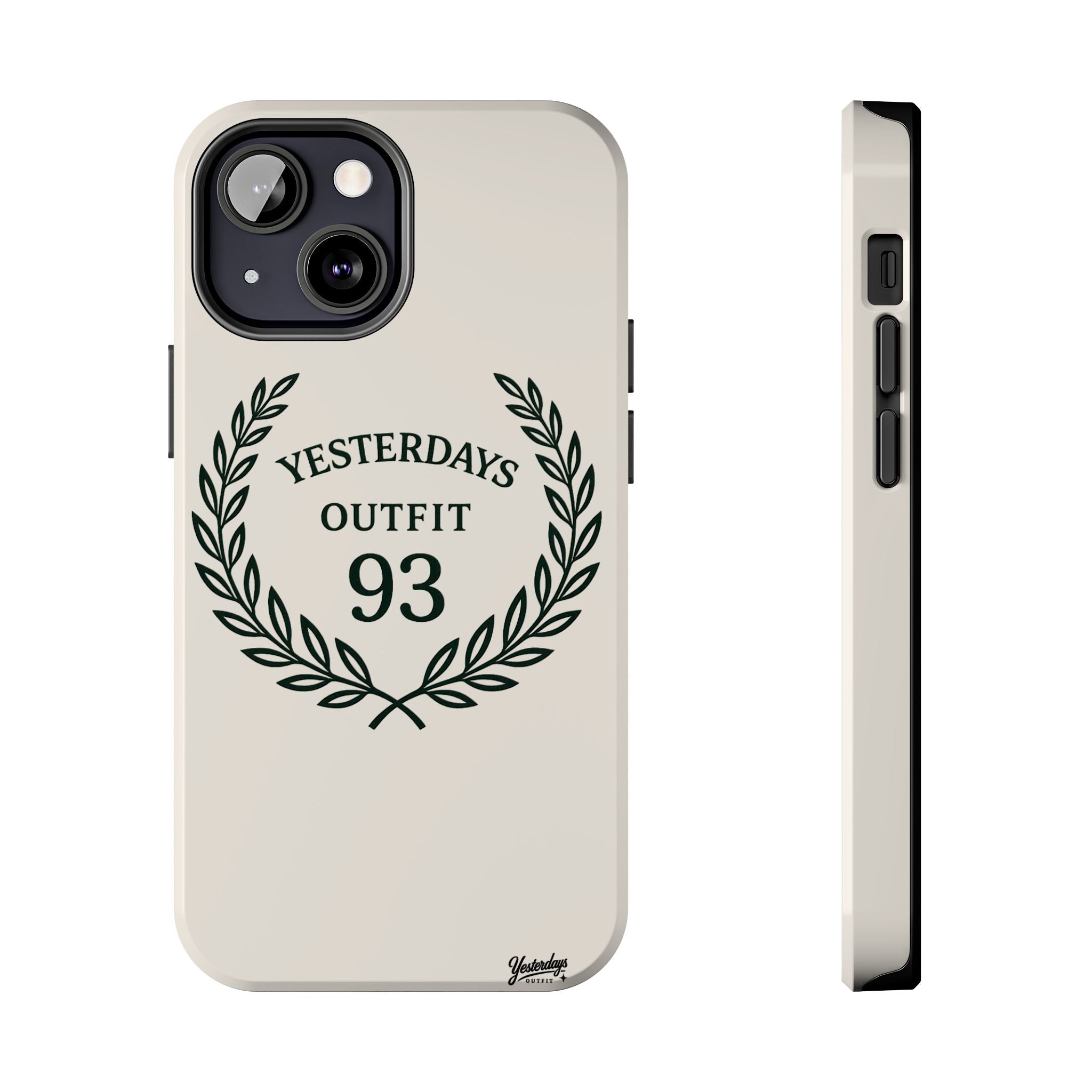 Yesterdays Outfit 93 phone case | laurel wreath graphic