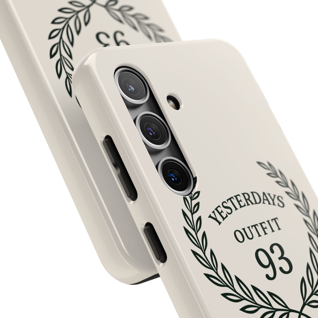 Yesterdays Outfit 93 phone case | laurel wreath graphic