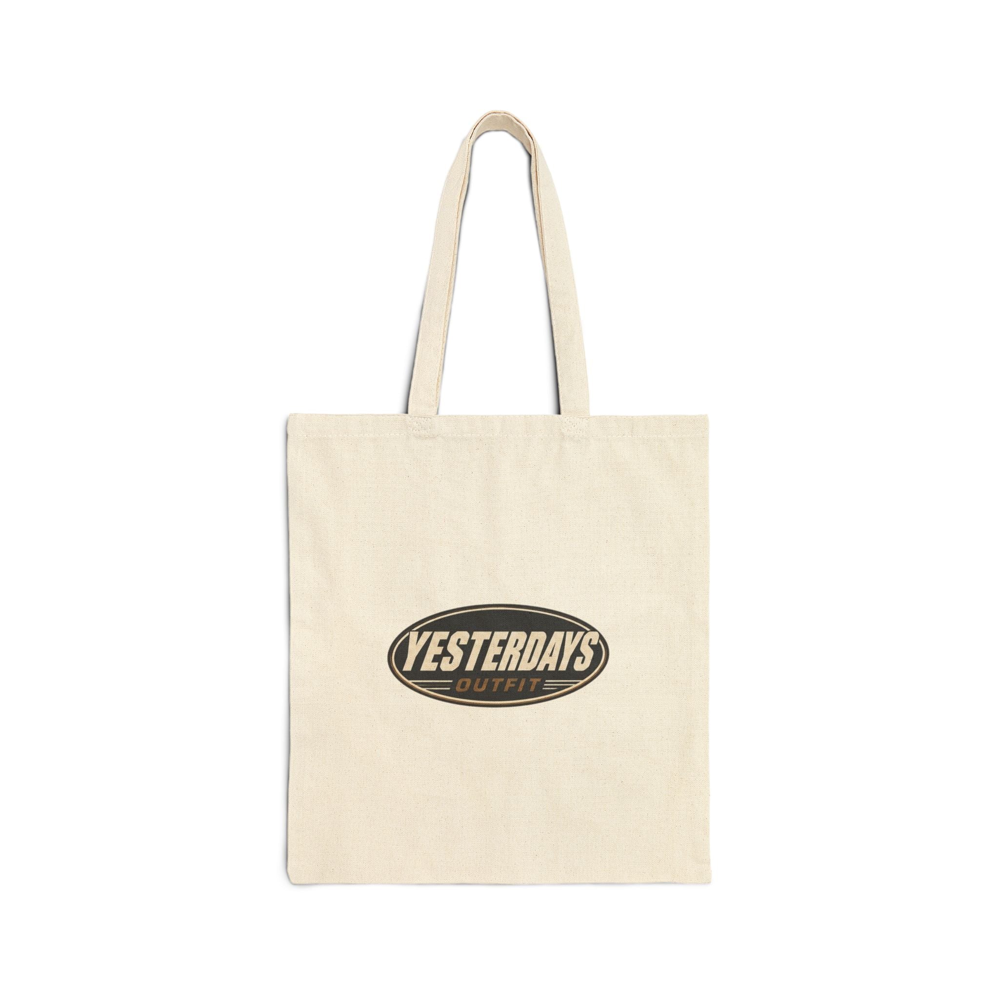 Yesterdays Logo Tote Bag | Retro Oval Emblem Canvas Tote