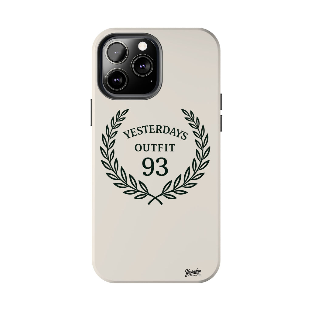 Yesterdays Outfit 93 phone case | laurel wreath graphic