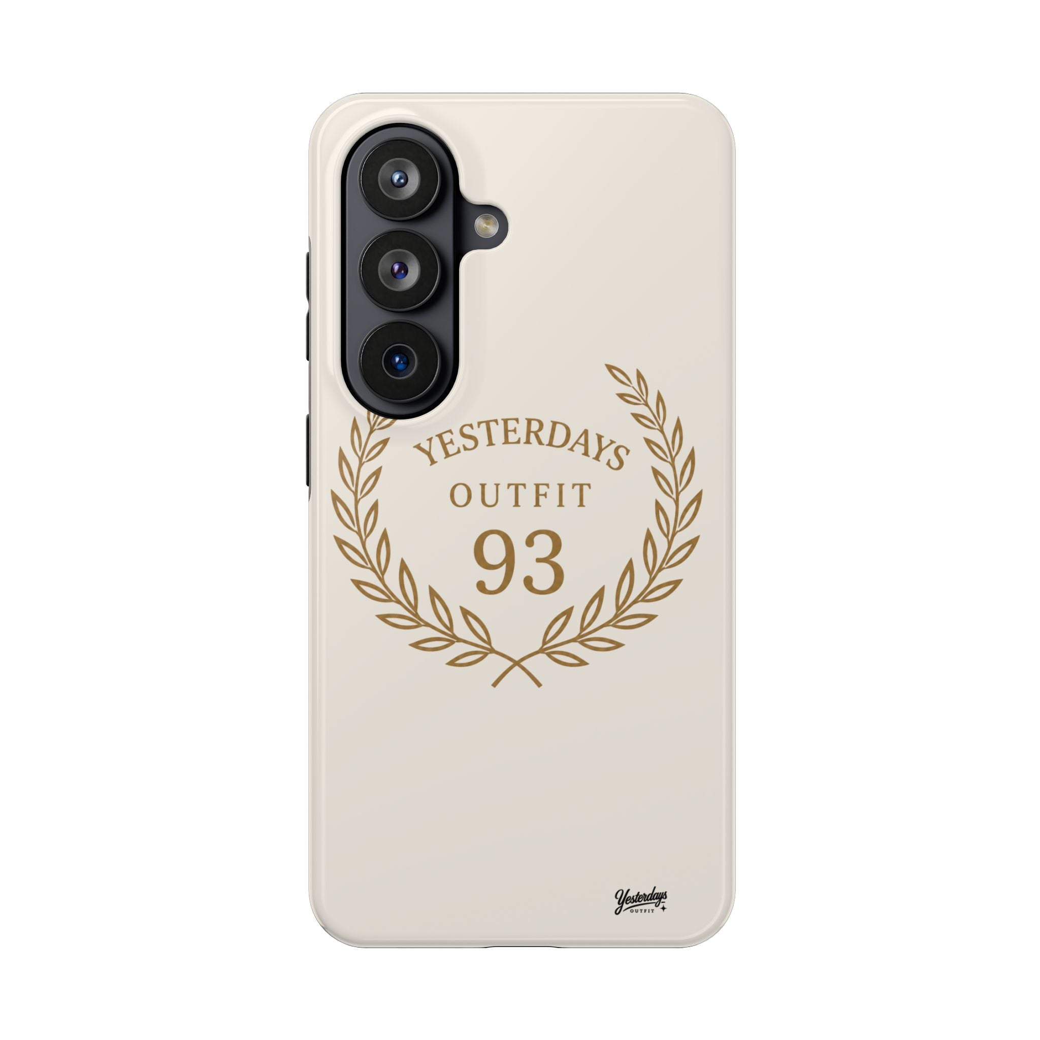 Yesterdays Outfit 93 phone case | laurel wreath vintage number design