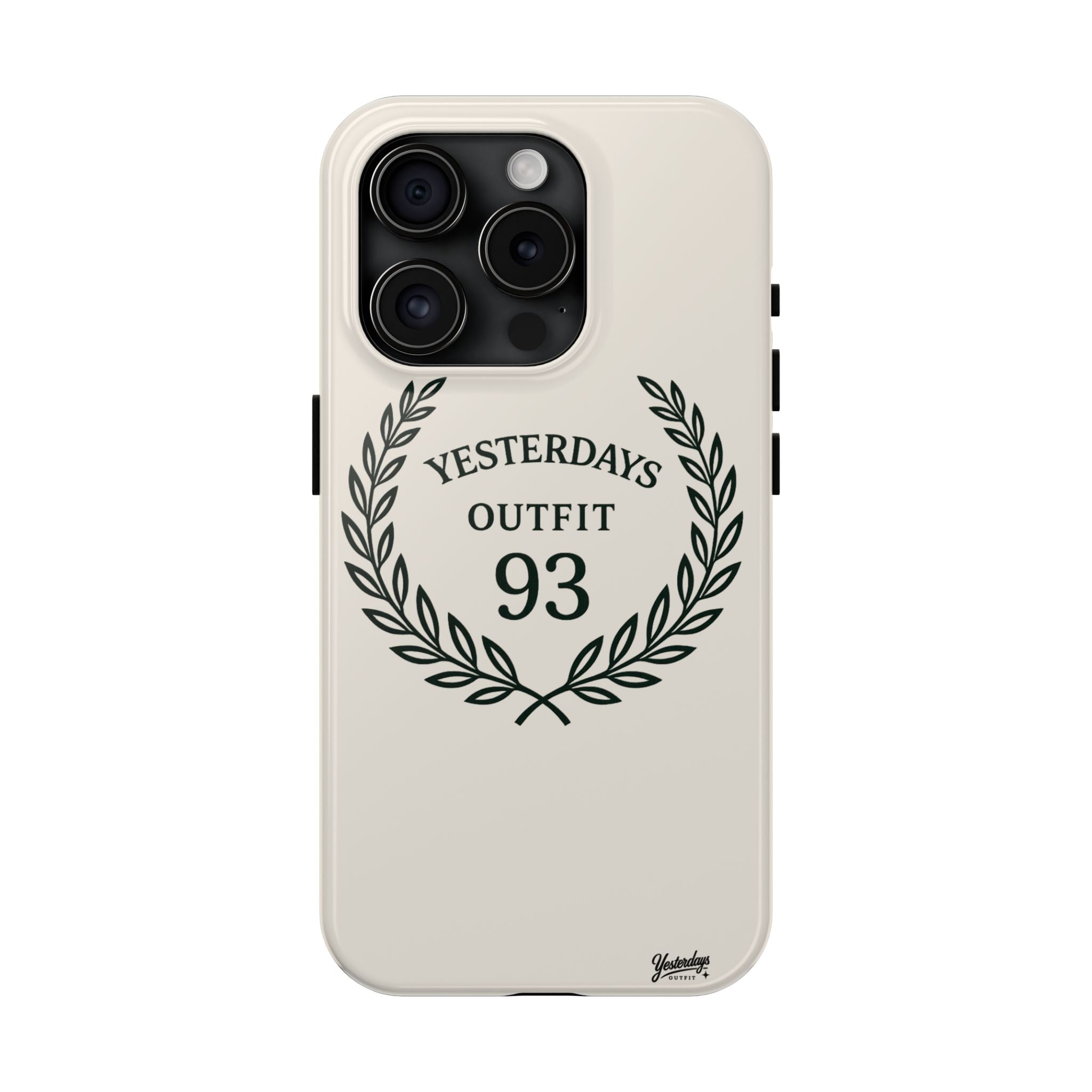Yesterdays Outfit 93 phone case | laurel wreath graphic