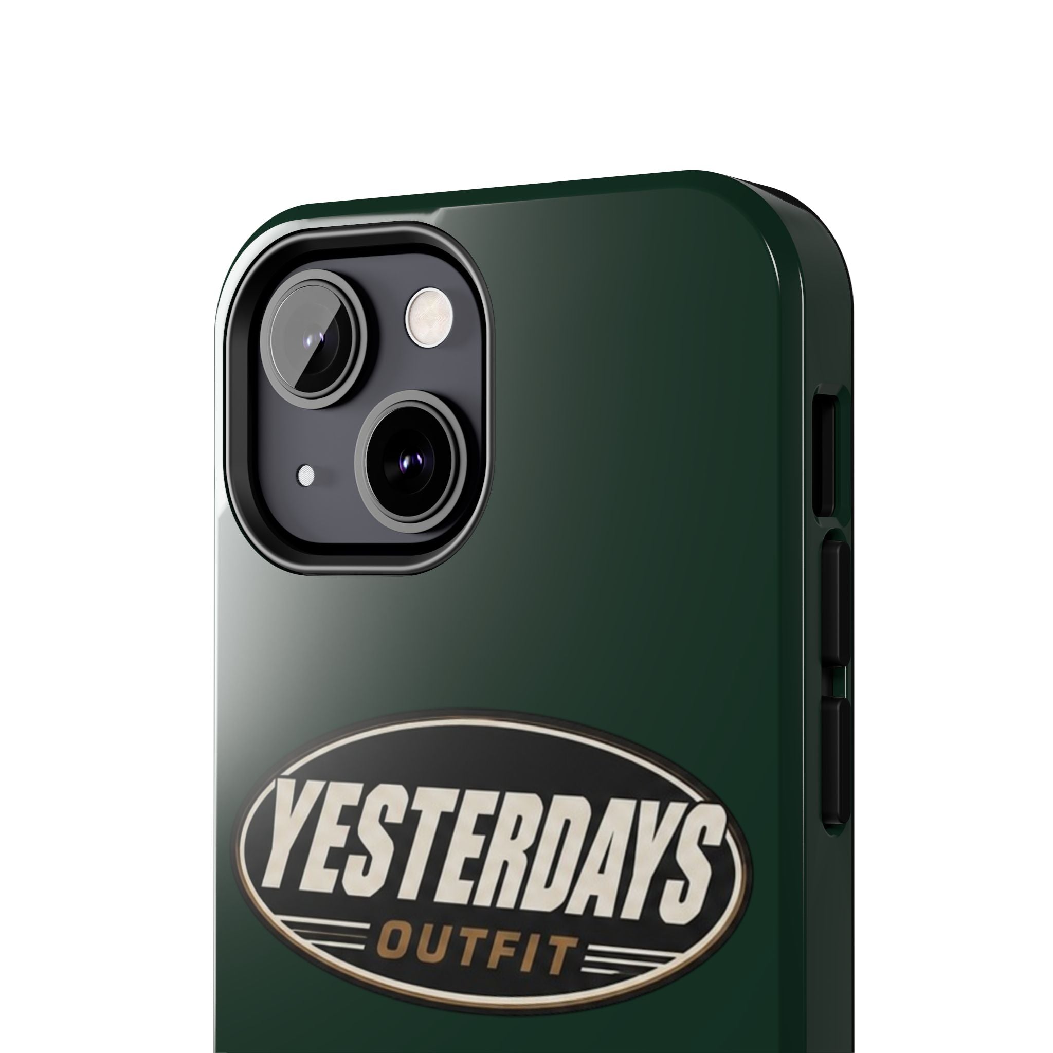 Yesterdays Outfit Logo Tough Phone Case | Retro Oval Badge, Dark Green