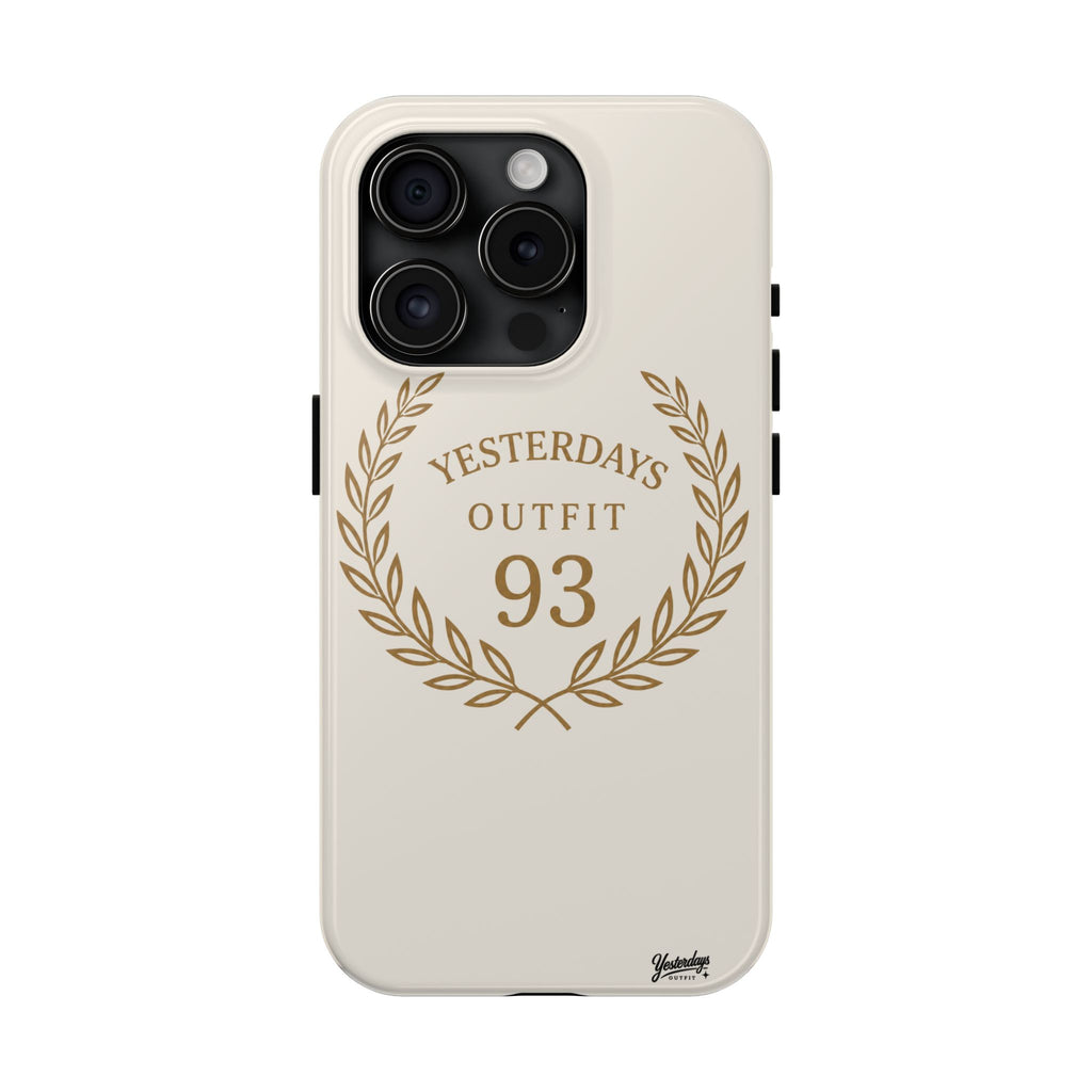 Yesterdays Outfit 93 phone case | laurel wreath vintage number design