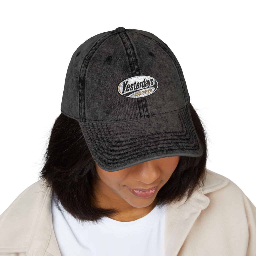 Yesterdays Logo Vintage Cap, Embroidered Hat | Distressed Baseball Cap