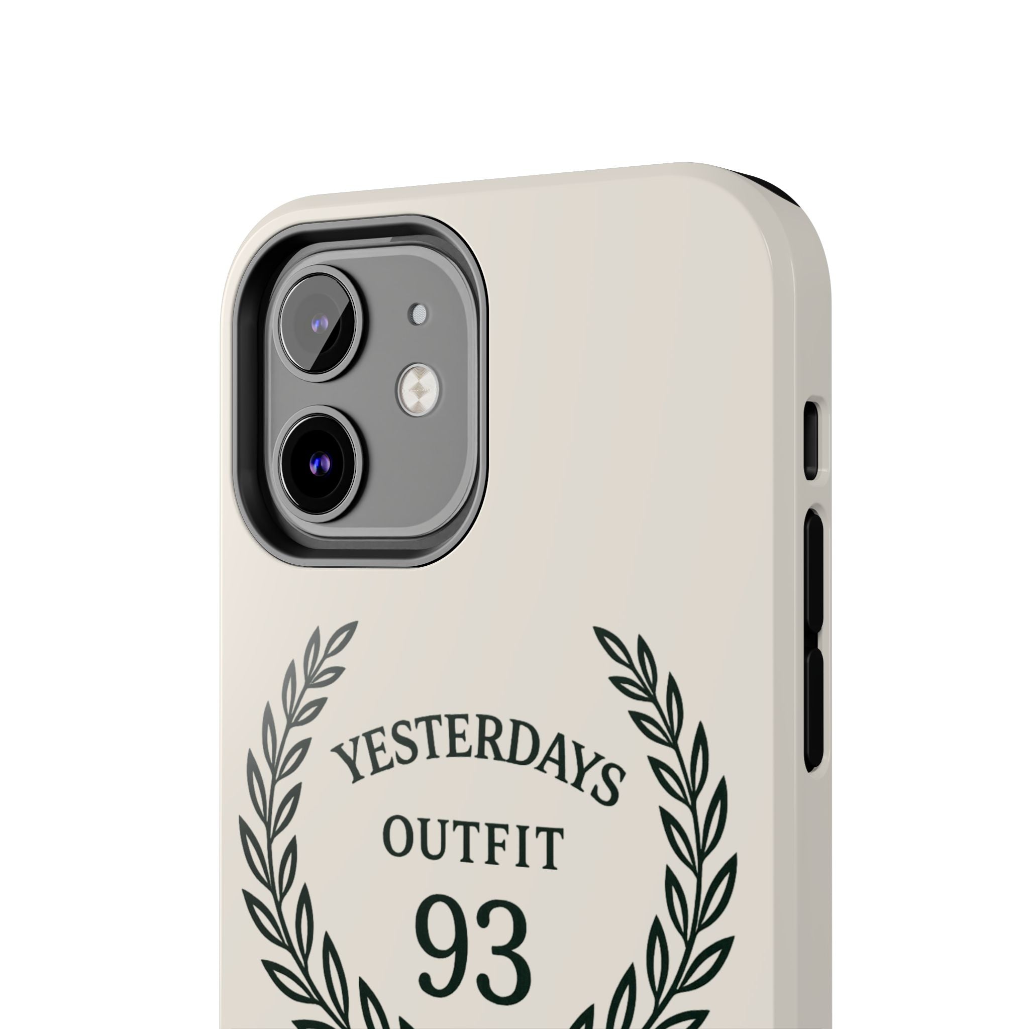 Yesterdays Outfit 93 phone case | laurel wreath graphic