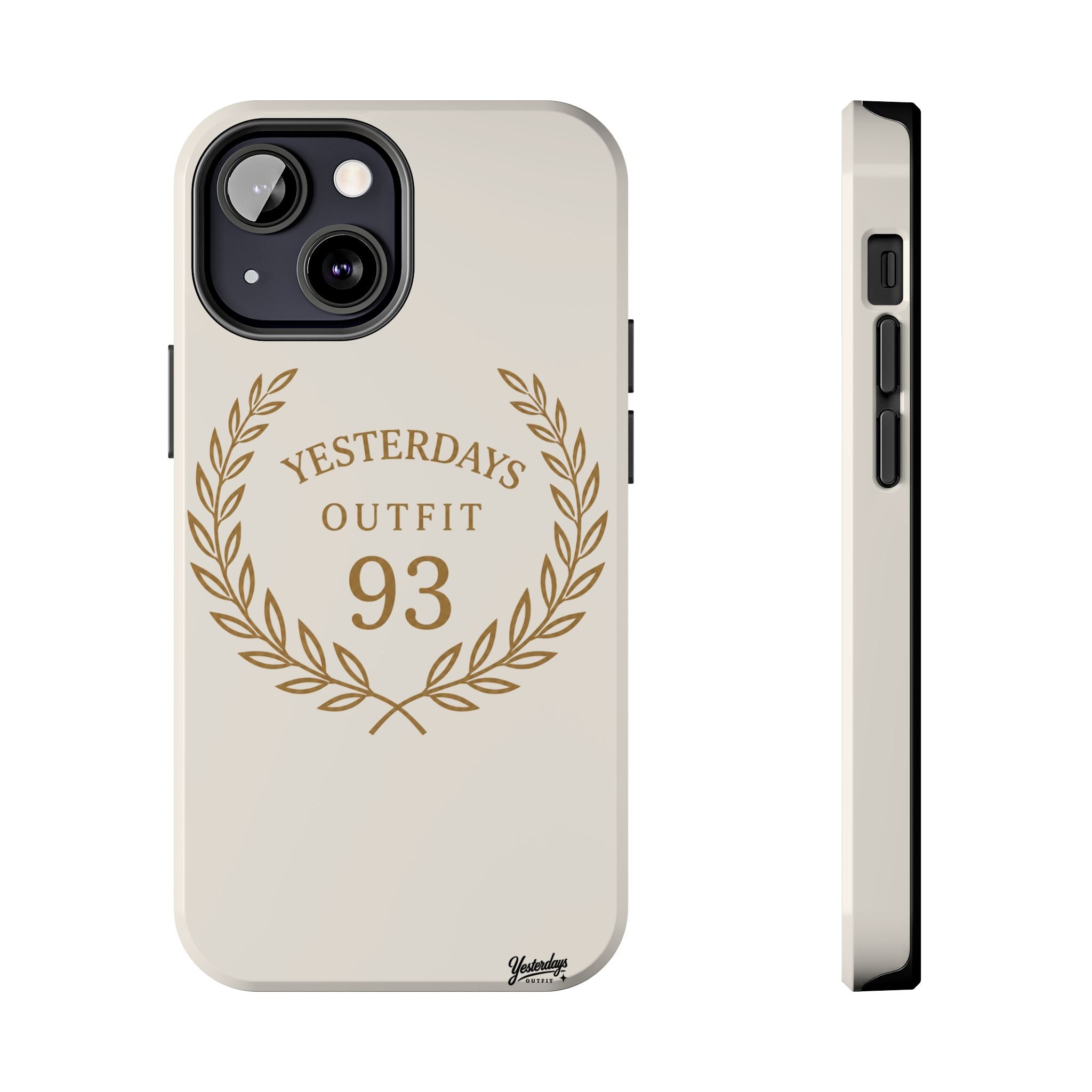Yesterdays Outfit 93 phone case | laurel wreath vintage number design