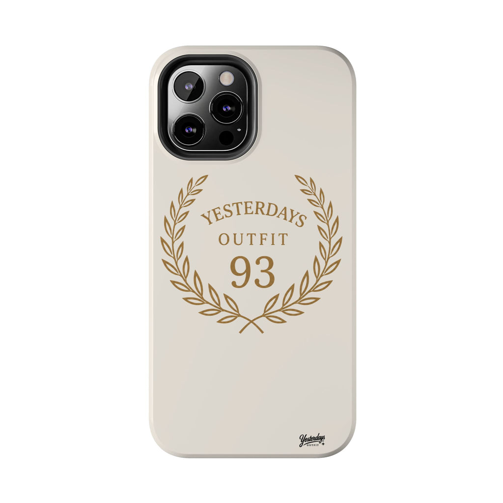 Yesterdays Outfit 93 phone case | laurel wreath vintage number design