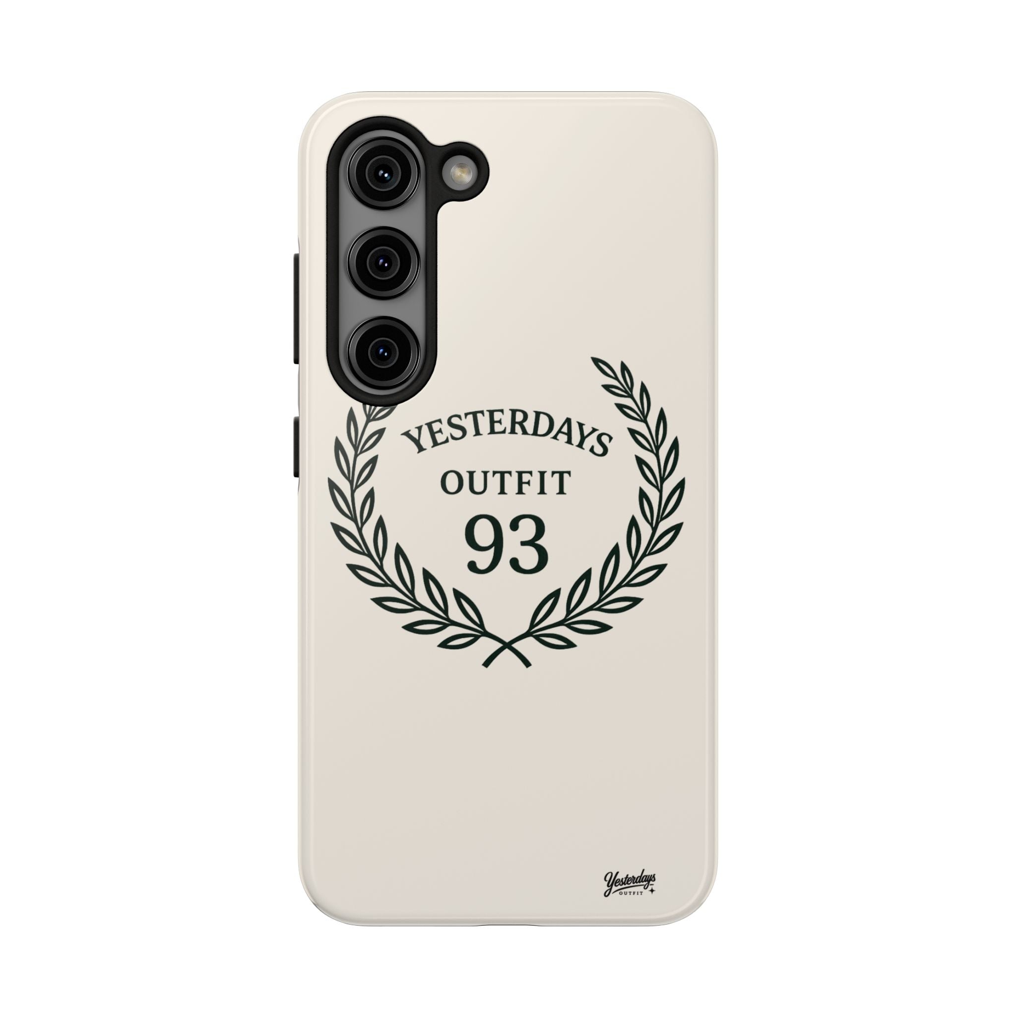 Yesterdays Outfit 93 phone case | laurel wreath graphic