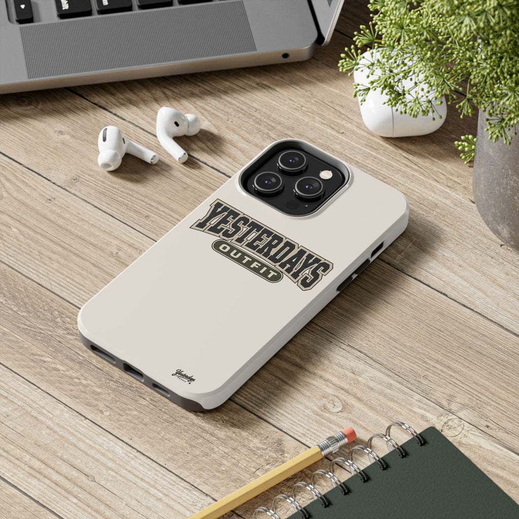 Yesterdays Outfit Phone Case | Retro Collegiate Logo, Tough Phone Case