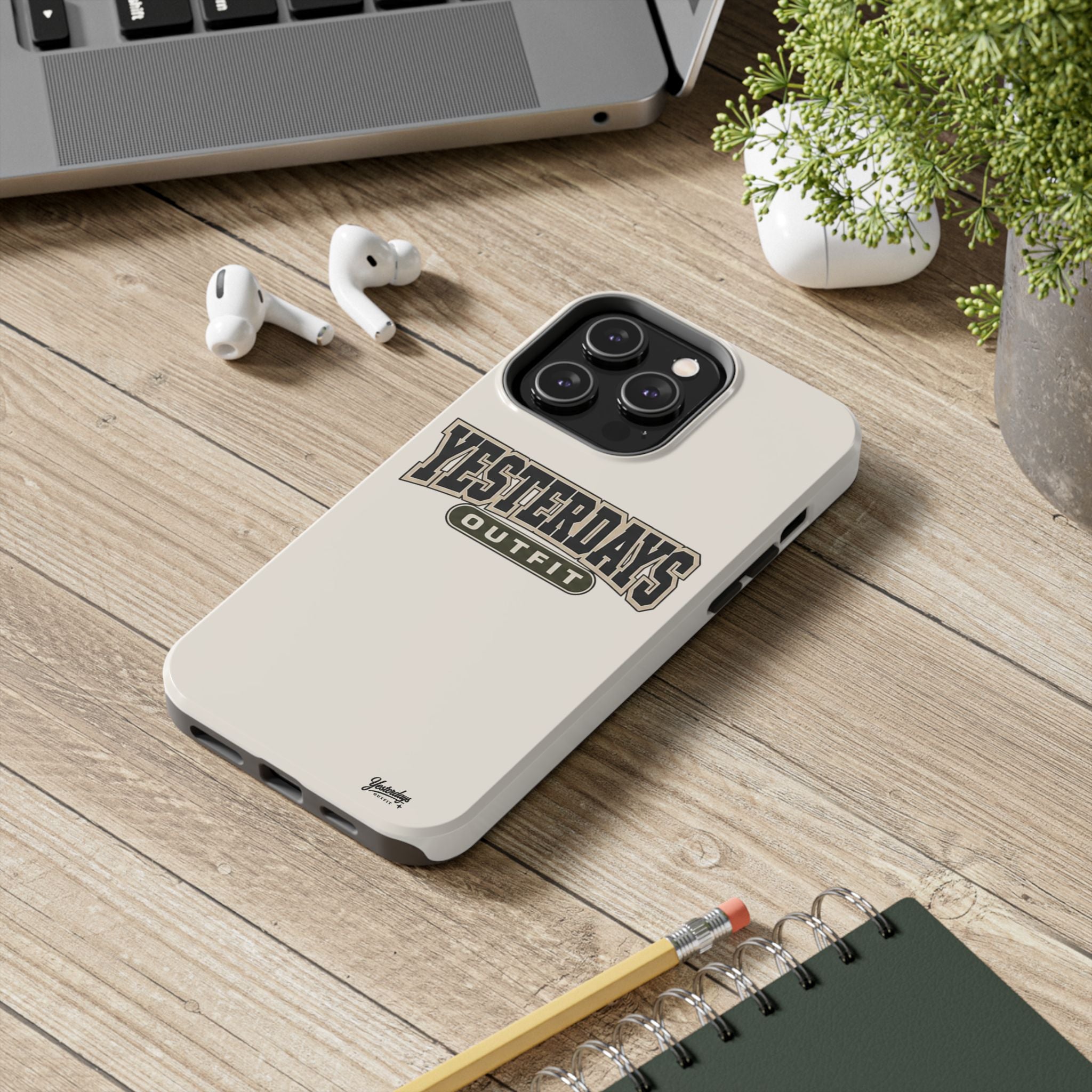 Yesterdays Outfit Phone Case | Retro Collegiate Logo, Tough Phone Case