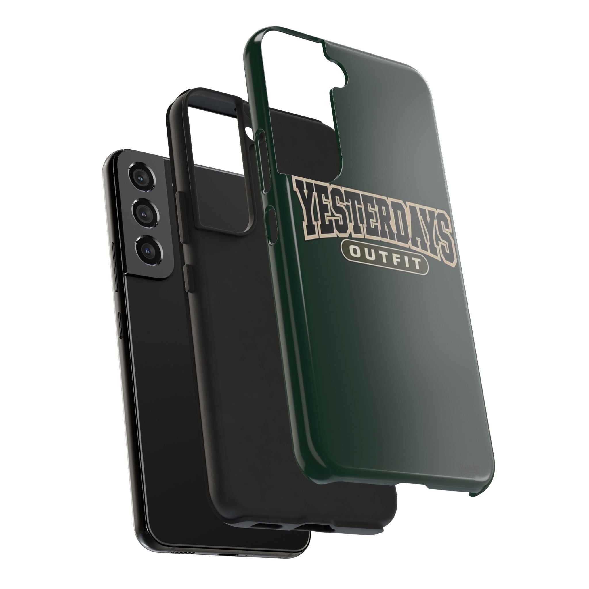 Yesterdays Outfit phone case | Retro collegiate logo, tough protective case