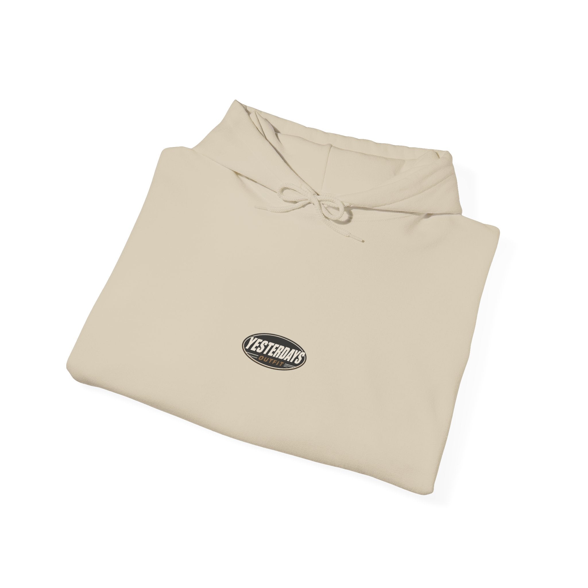 Small Oval Logo Hoodie | Minimal Graphic Front and Sleeve